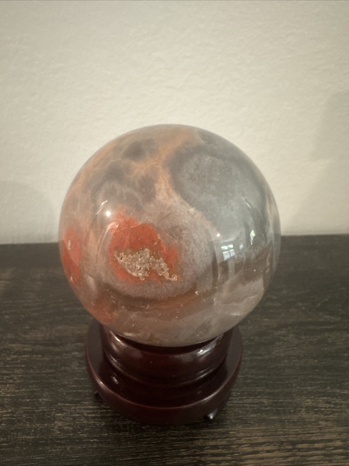 Polychrome Jasper Crystal Sphere 393 Grams 65 mm