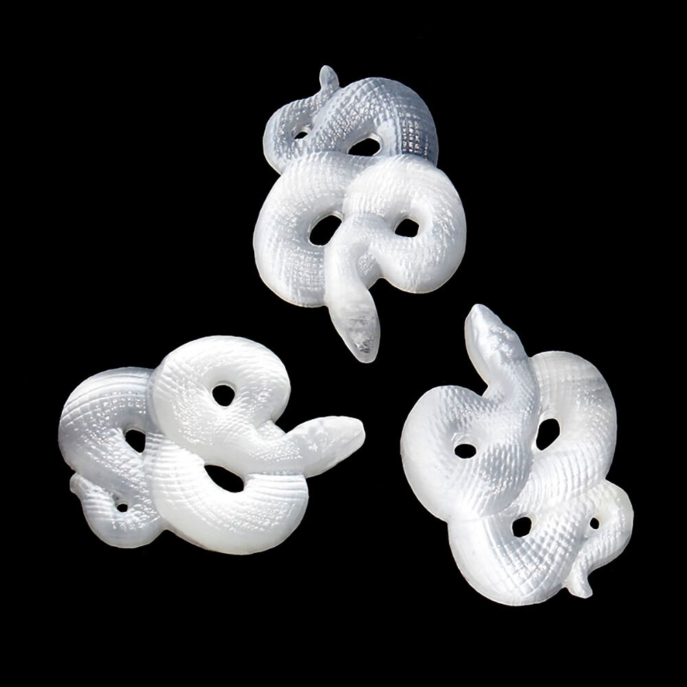 3″ Natural Selenite Snake Skull Carved Quartz Crystal Skull Reiki Healing 1/2Pcs