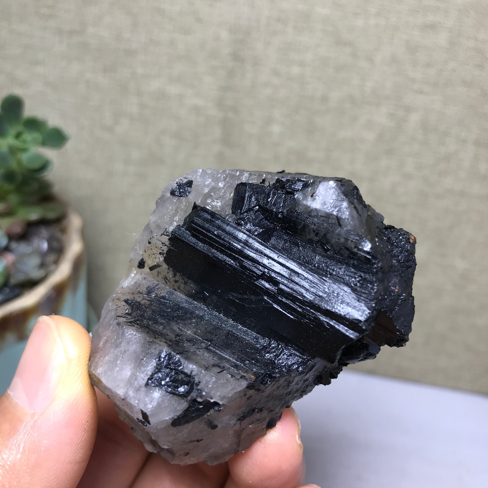 96g Natural tourmaline Crystal paragenesis gemstone original Specimen A4999