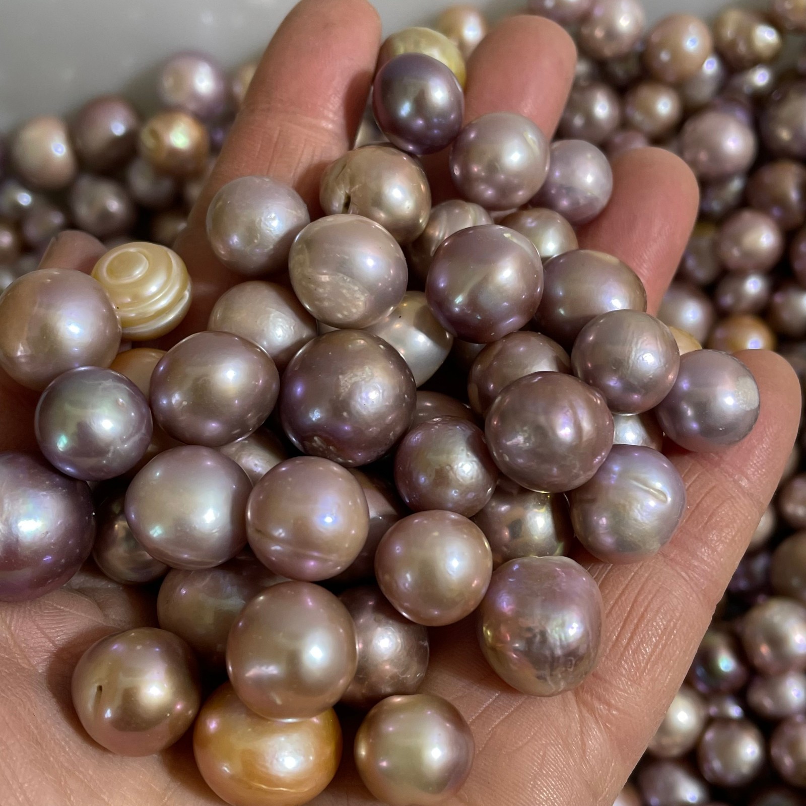 100g Genuine Large Baroque Freshwater Pearl Cultured Loose Bead Not Drilled