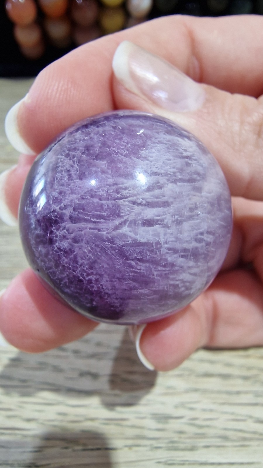 Fluorite Crystal Sphere Approx 32.4mm-33.0mm and 56g-62g Free Holder