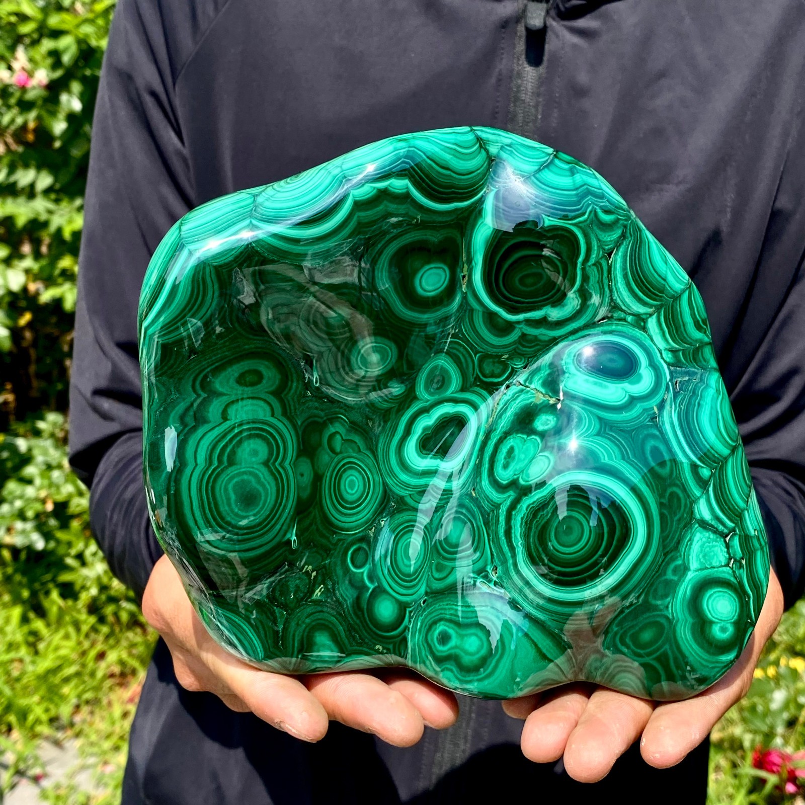 5.2LB Natural Polished Malachite Mineral freeform specimen Reiki Stone Healing
