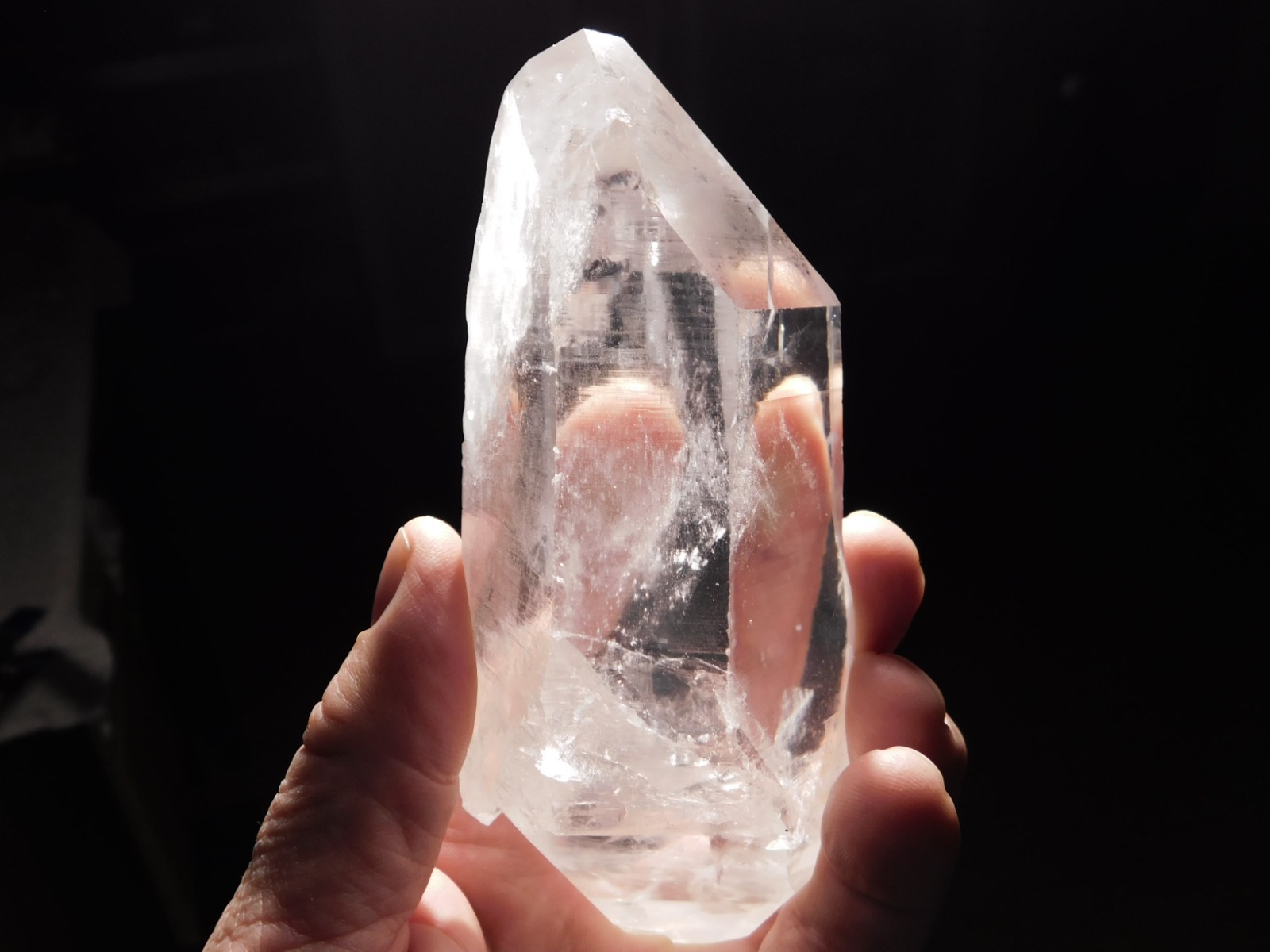 Big THICK! Translucent DOUBLE Terminated LEMURIAN Quartz Crystal Brazil 460gr
