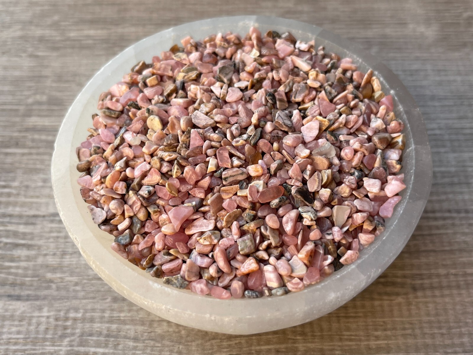 Grade A++ Rhodochrosite Semi Tumbled Gemstone Mini Chips 3 – 5mm, Wholesale Bulk