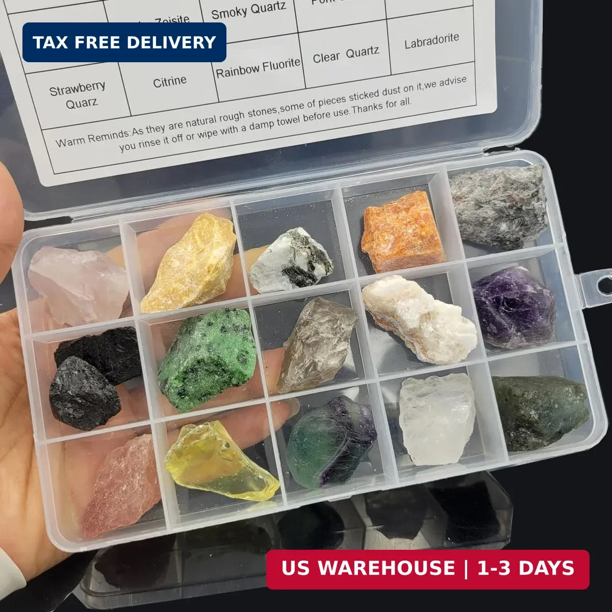 Rock & Mineral Collection Kit for Adults and Kids Natural Rocks Tumbling…