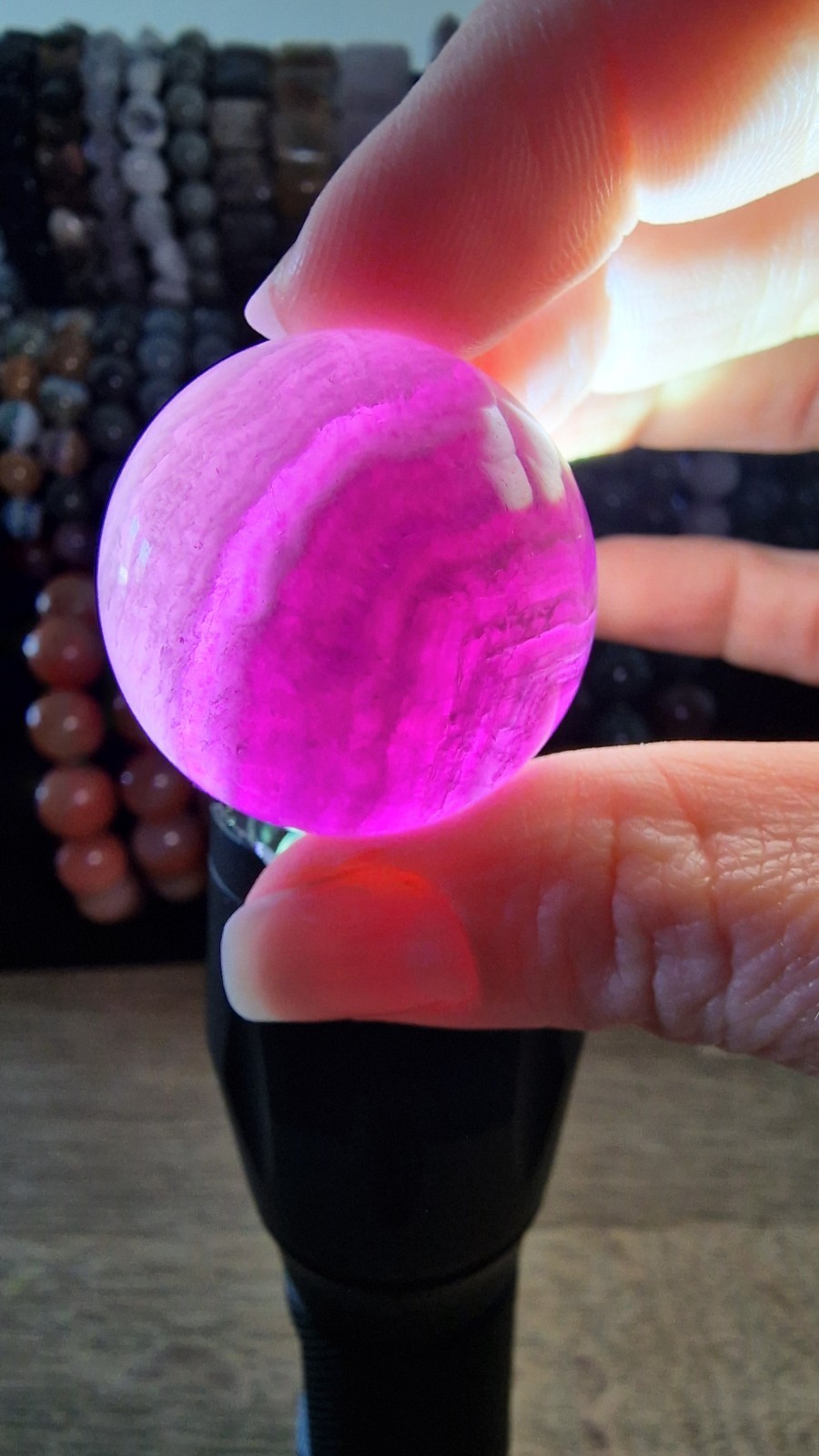 Fluorite Crystal Sphere Approx 32.4mm-33.0mm and 56g-62g Free Holder