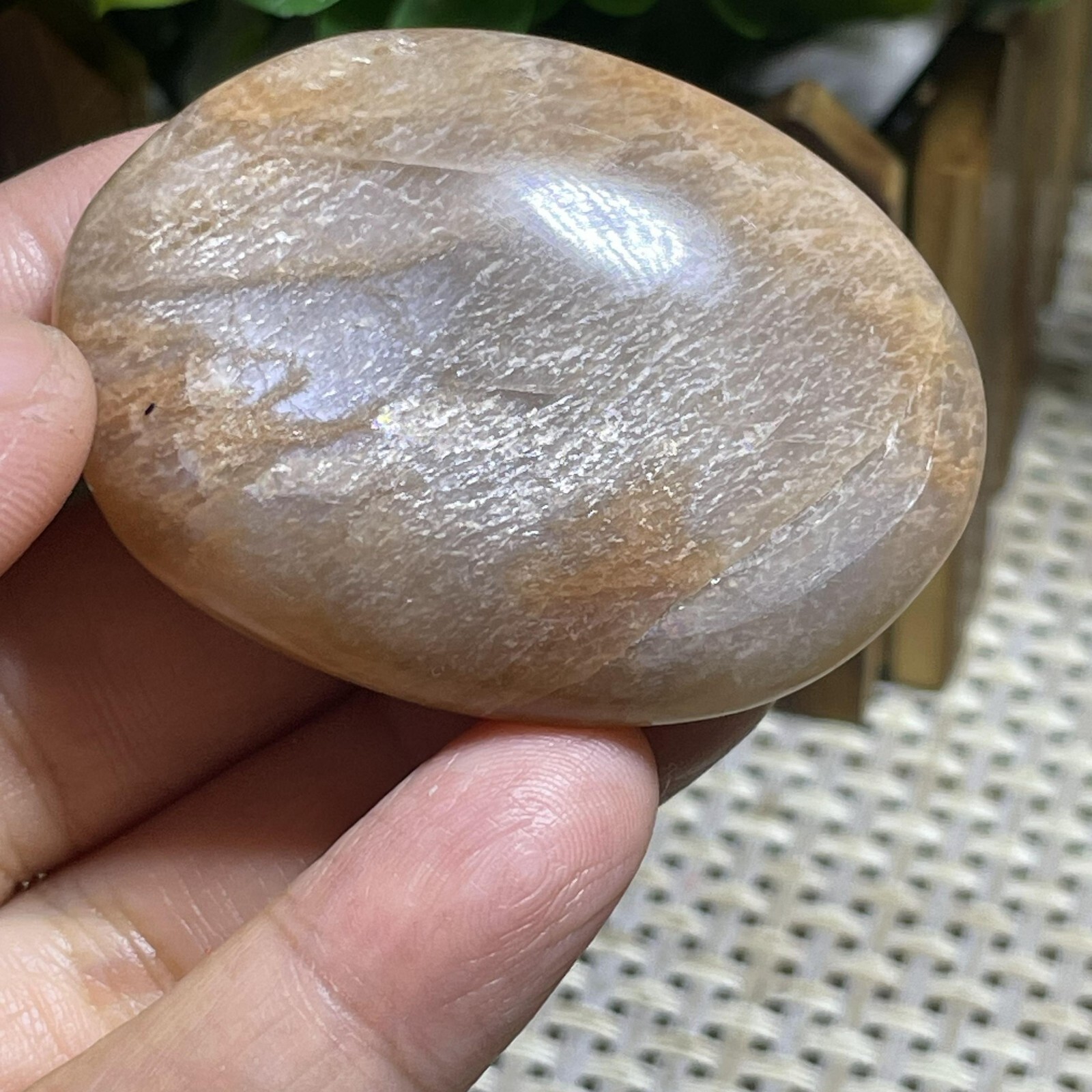 Orange Moonlight Gold Sun Stone polished stone original specimen decor 48g A20