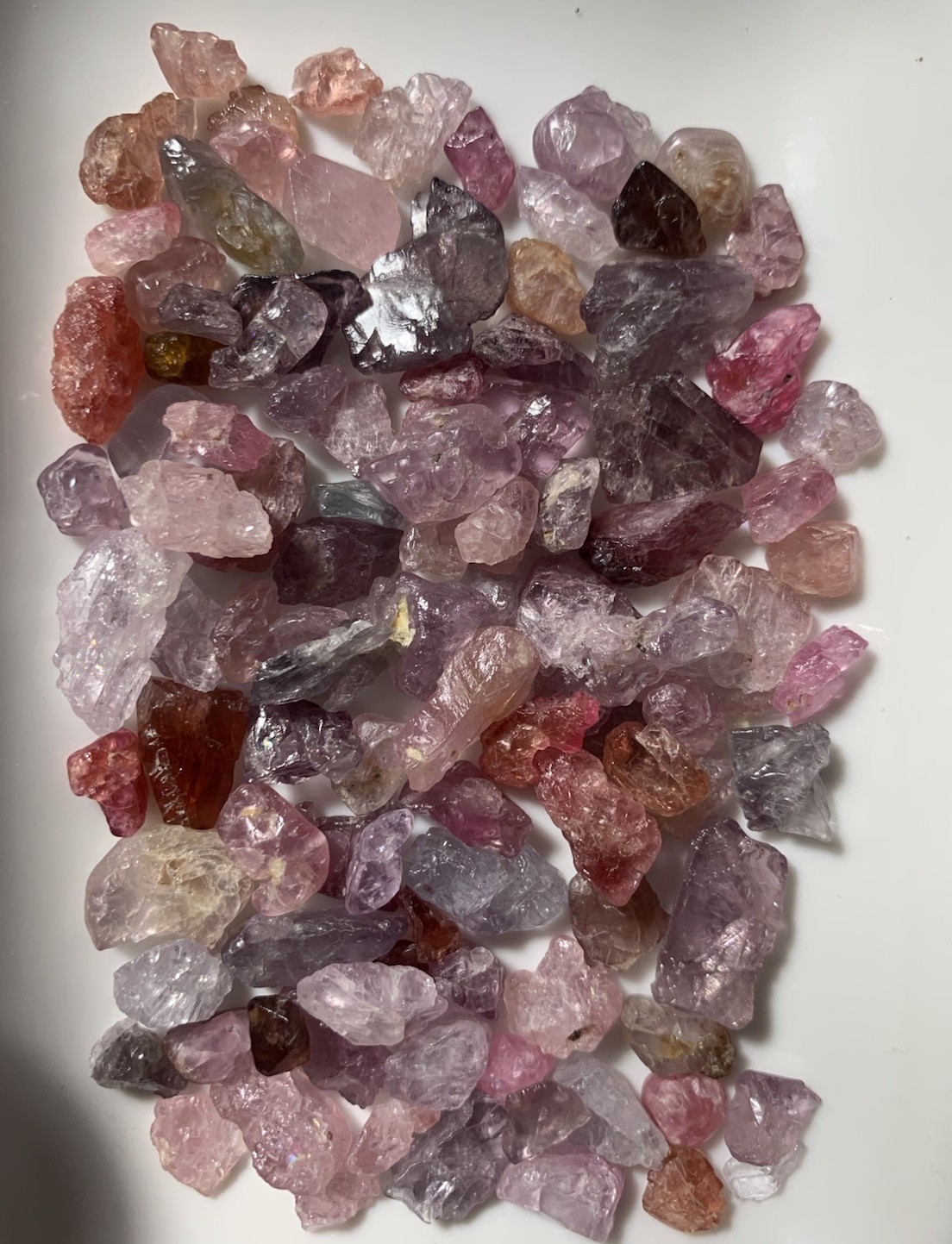 250Ct Beautiful Natural Mix Color Spinel Rough From Burma