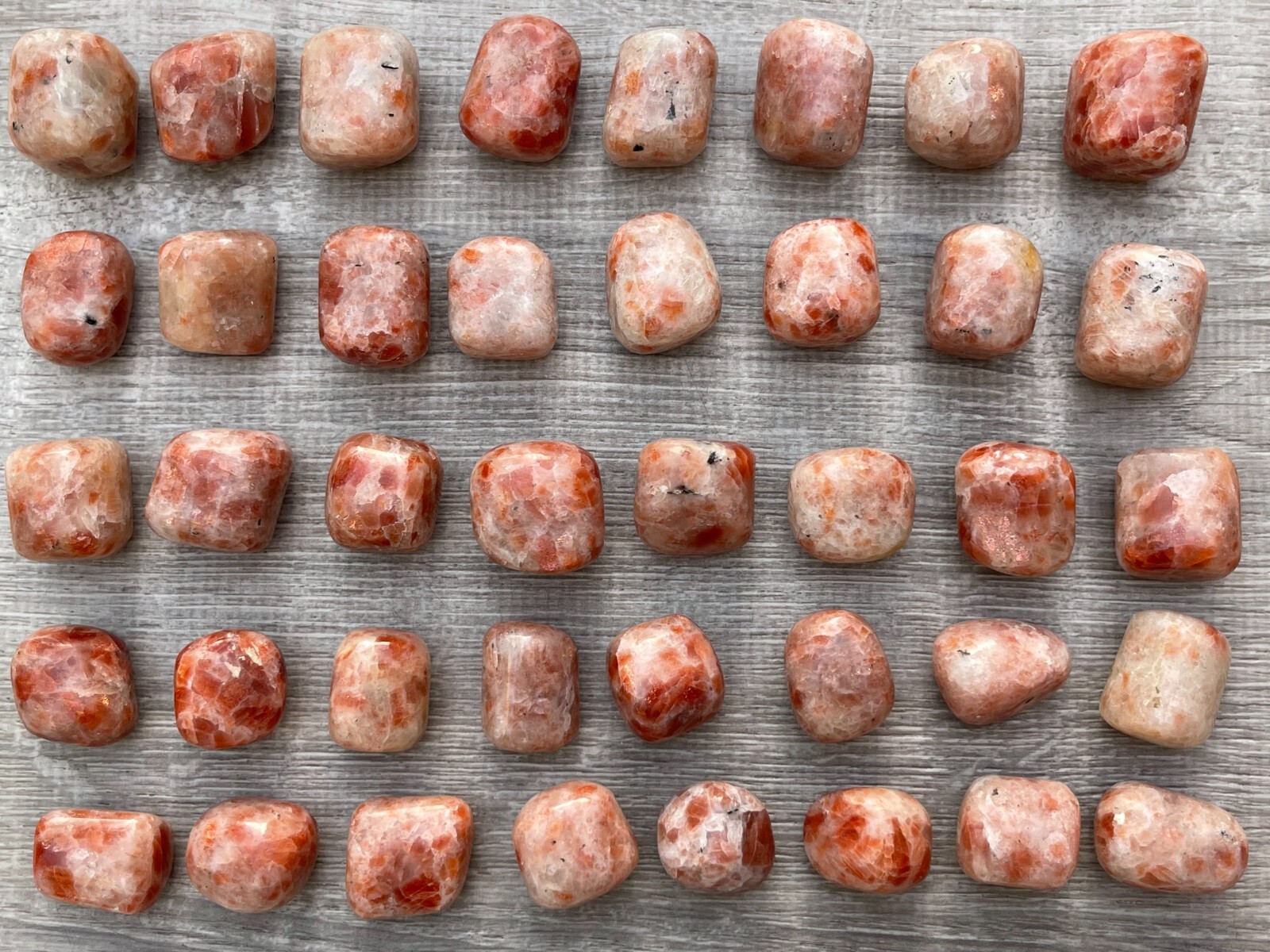 Grade A++ Sunstone Tumbled Stone, 1-1.25″ Tumbled Sunstone, Pick How Many