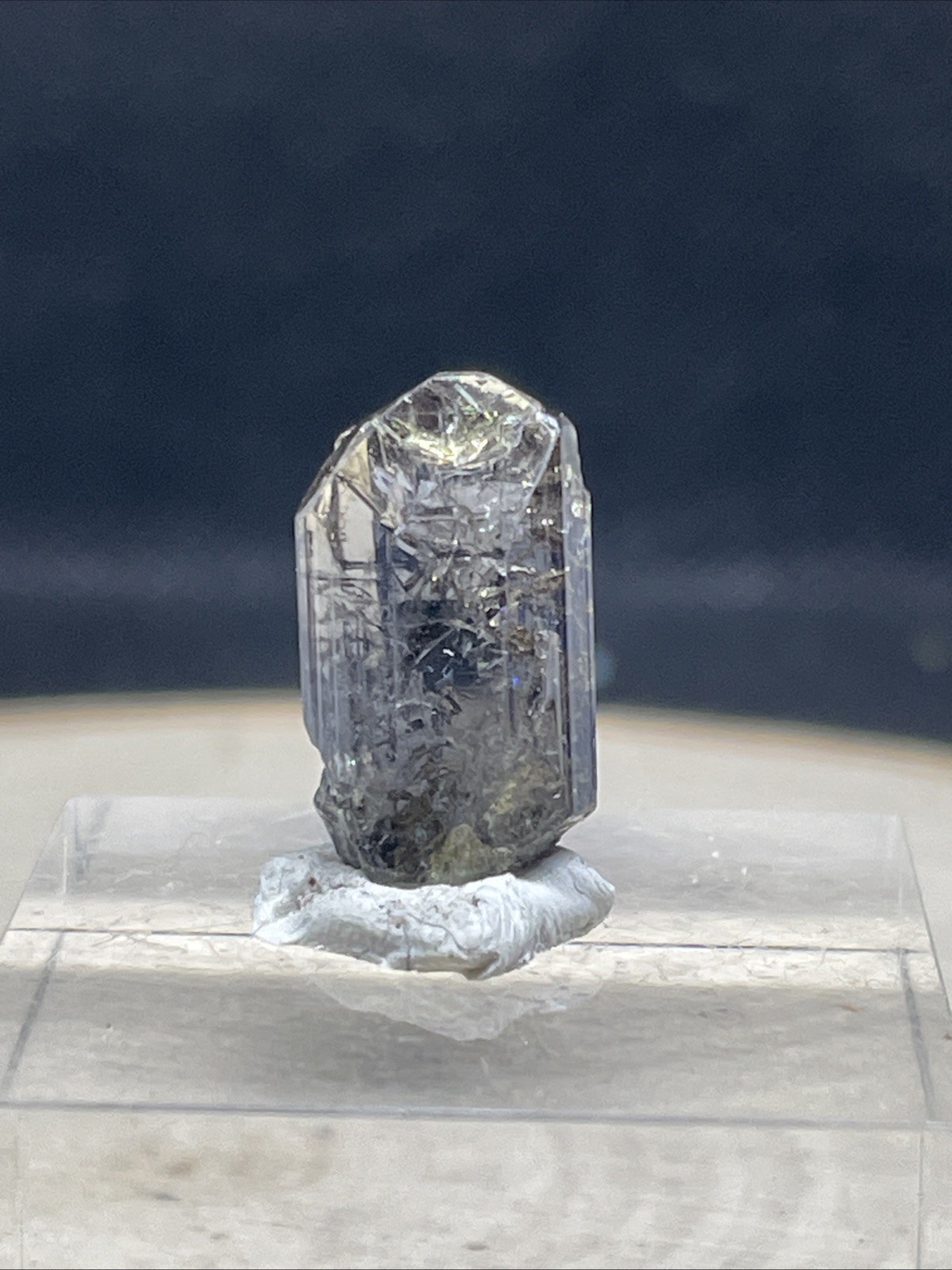 11.45 Carat Unheated Tanzanite Blue Purple Yellow Grey Crystal Specimen