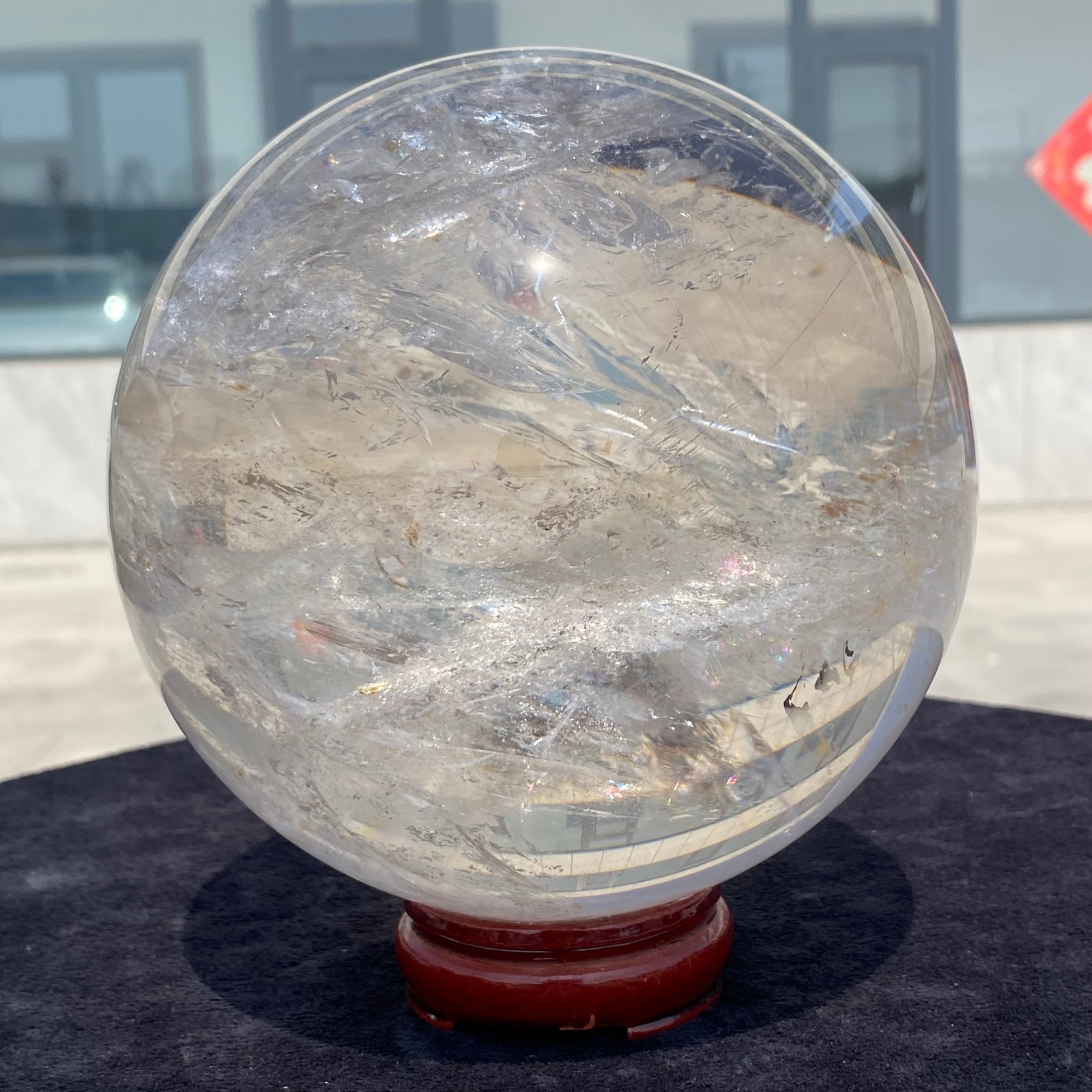 11.24LB white crystal transparent quartz crystal ball Reiki repair