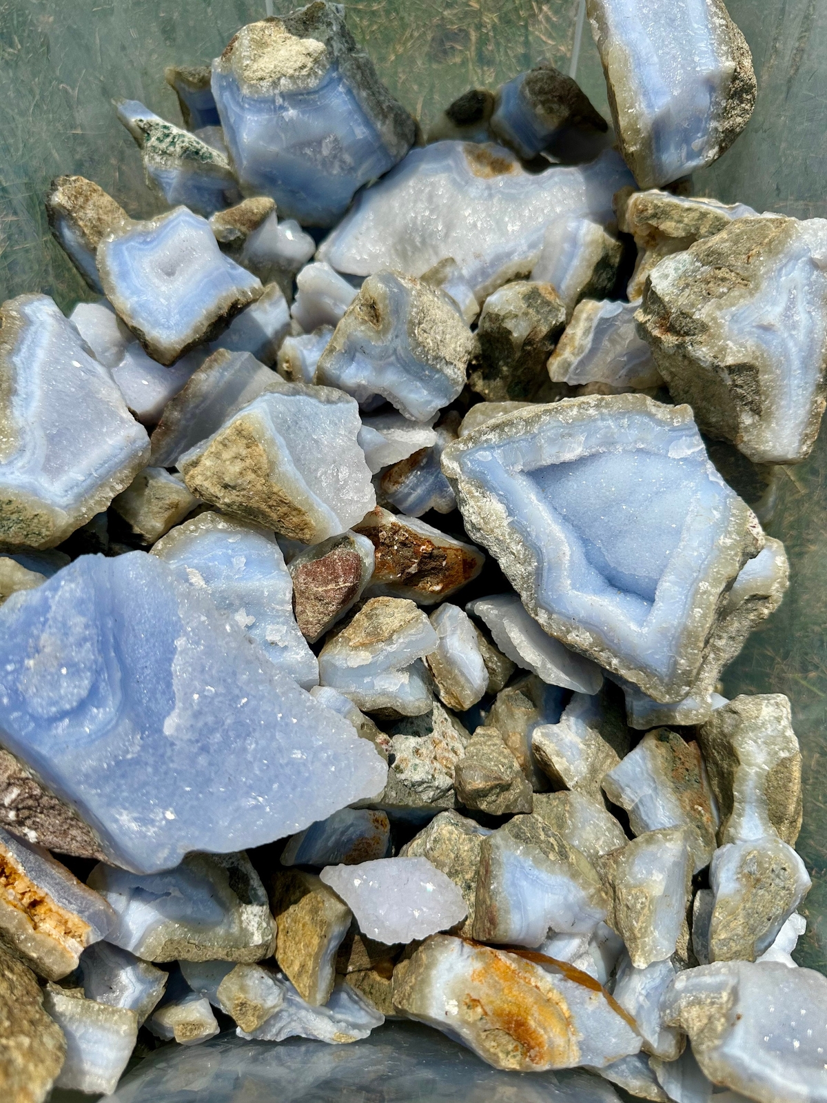 Raw Blue Lace Agate, Natural Blue Lace Agate from South Africa