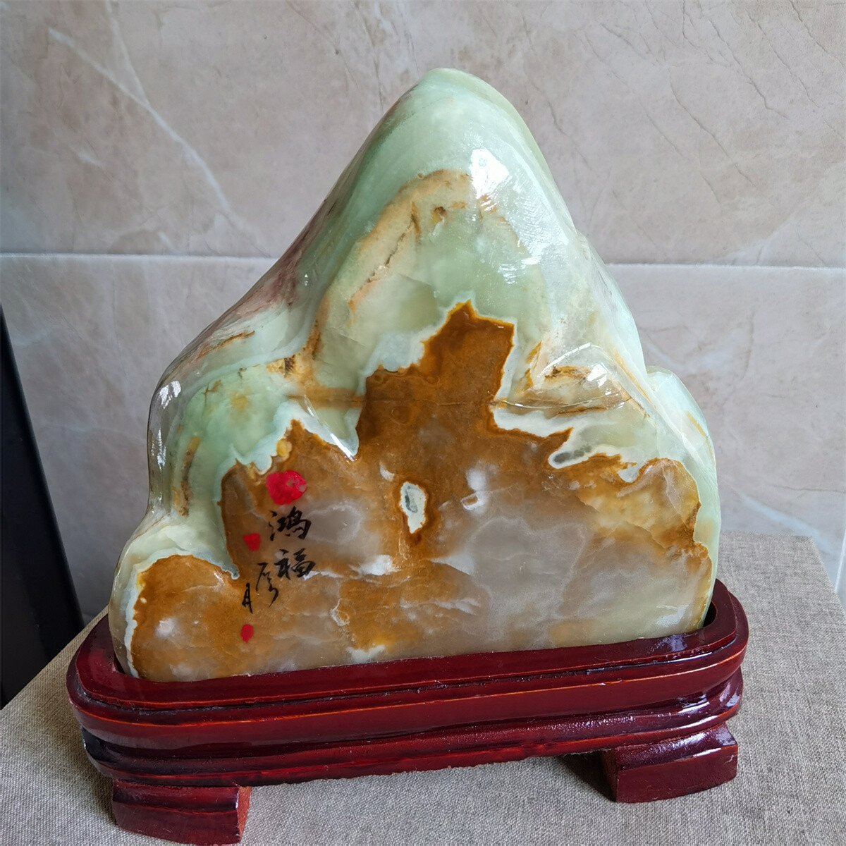5.5 LB Natural colorful Afghan jade display articel healing A681
