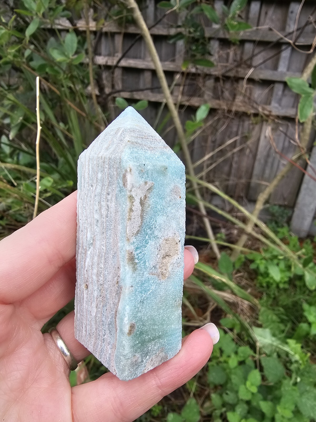 Blue Hemimorphite Tower Point Healing Harmony Calming Truth Activation 7.8cm
