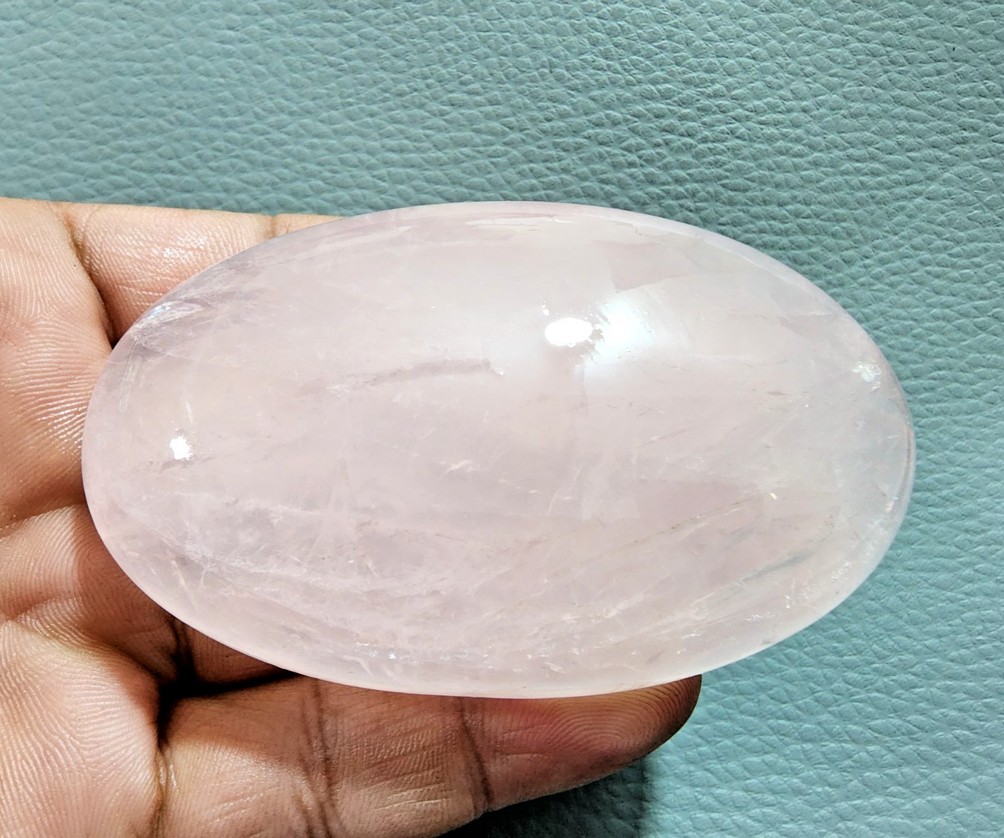 SALE! Natural Rose Quartz Top Size 687 Crt Oval Shape Pink Rose Quartz Gemstone