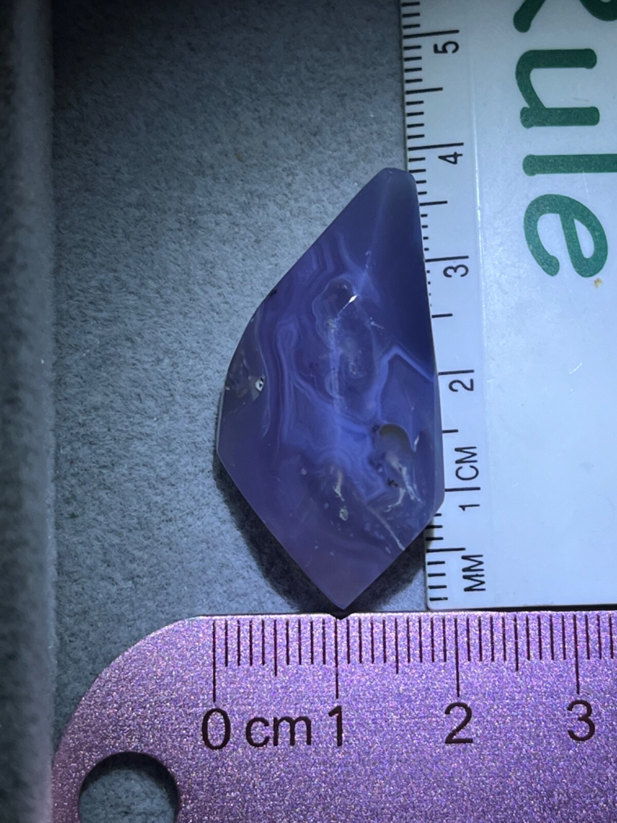 Purple chalcedony 43.55 ct Unique Handmade polished crystal. origin Indonesia