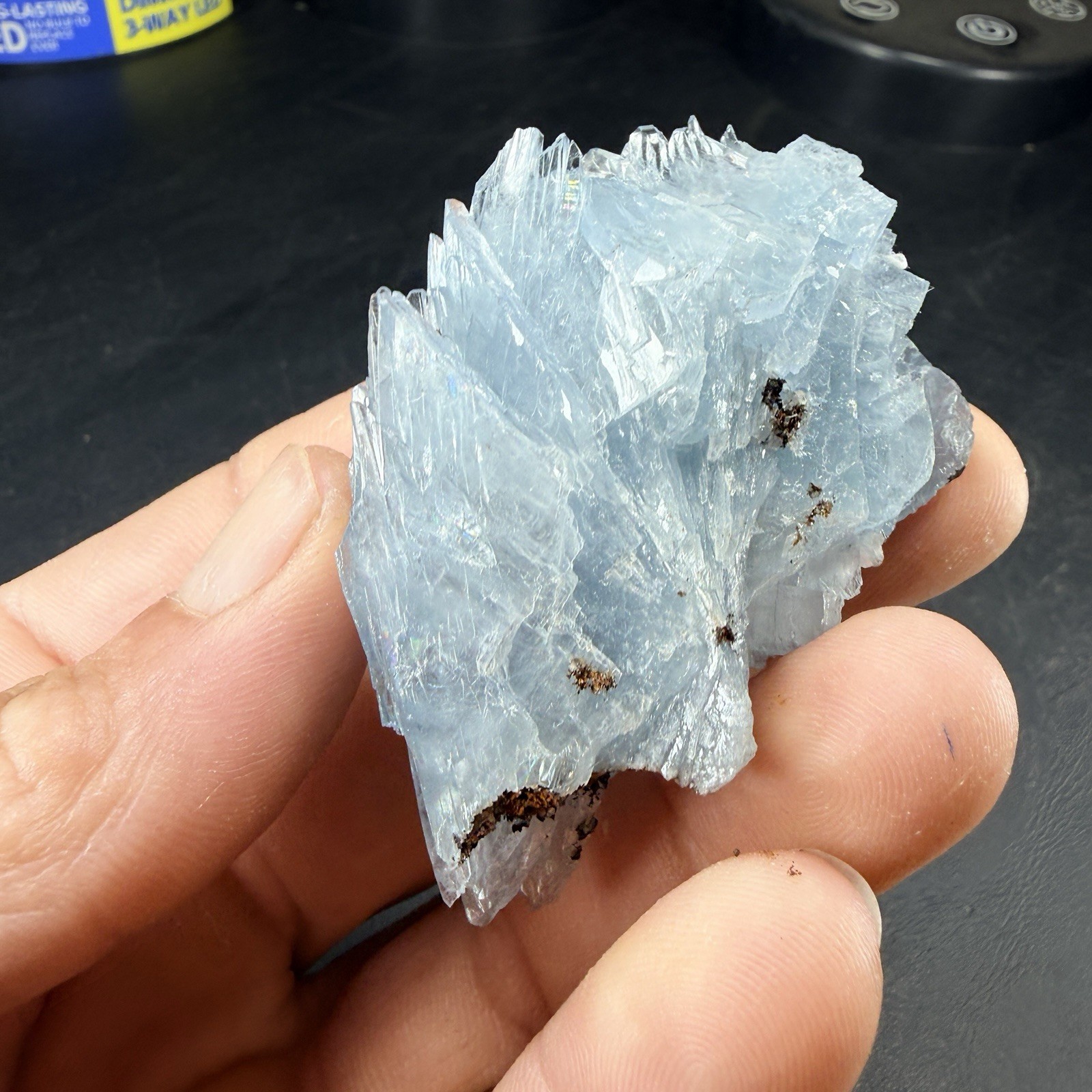 Blue Barite Crystal Blade Cluster from Morocco