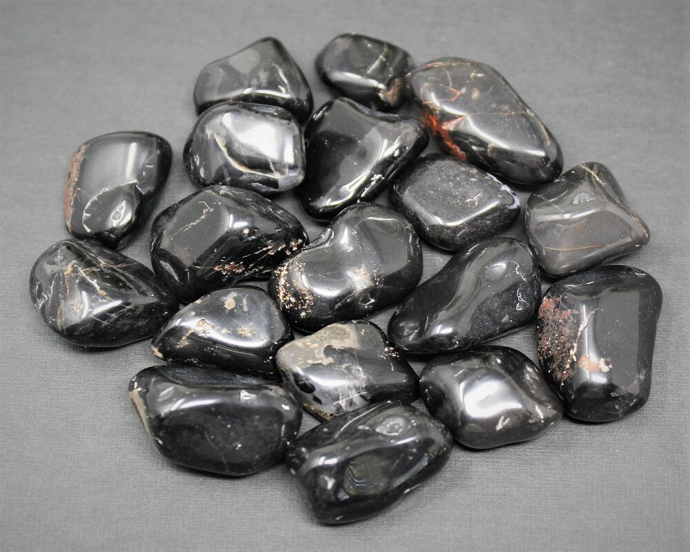 1/2 lb Bulk Lot Black Onyx Tumbled Stone Crystal Healing Gemstone 8 oz