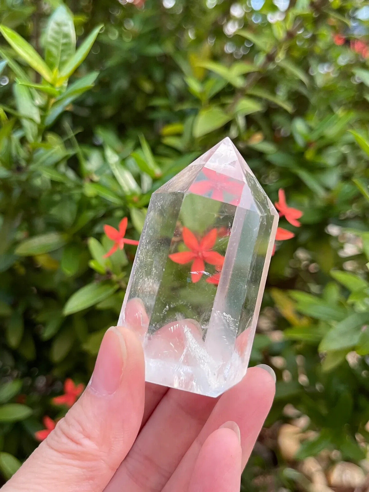 Premium Clear Quartz Points, Standing Polished Clear Quartz Point, Pick a Weight