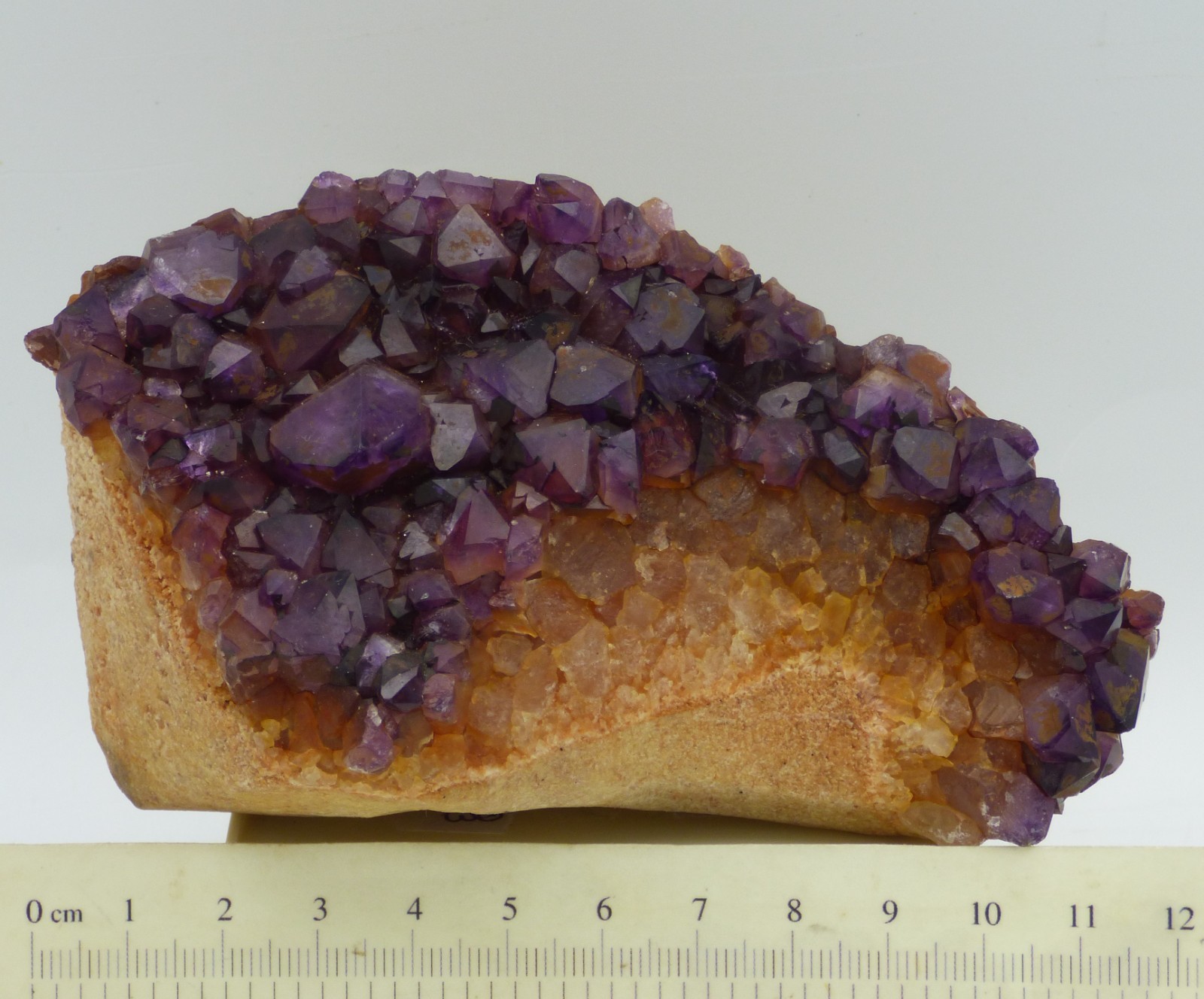 Amethyst Crystal Gemstone Cluster Deep Purple 583 gm 12 x 7.5 cm x 6.5 cm