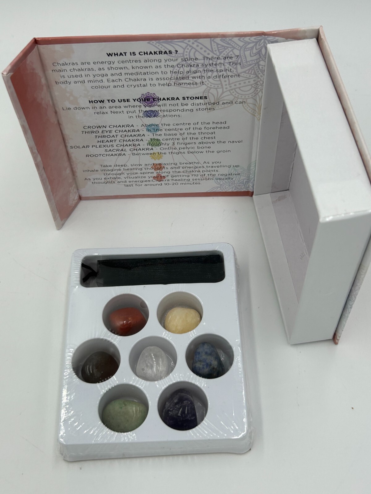 7 Chakra Stone Set for Crystal and Mineral Wellness New in Box