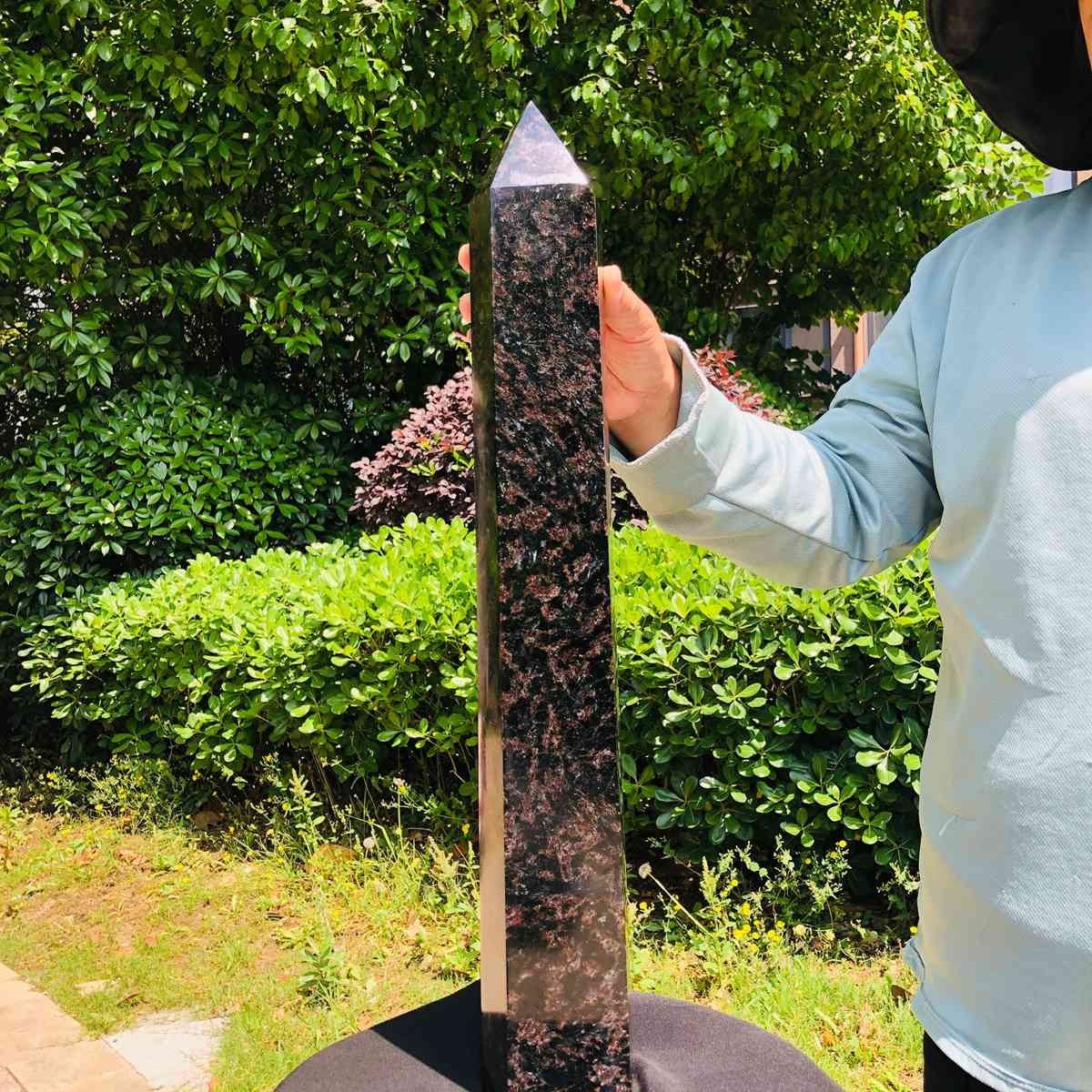 14.63LB Natural Fireworks Stone Obelisk Quartz Tower Crystal Wand Point Healing