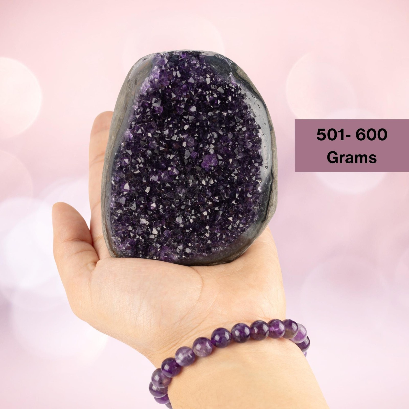 Amethyst Cut Base, “AAA” Uruguayan Purple Geode Cluster Healing Crystal, 5 sizes