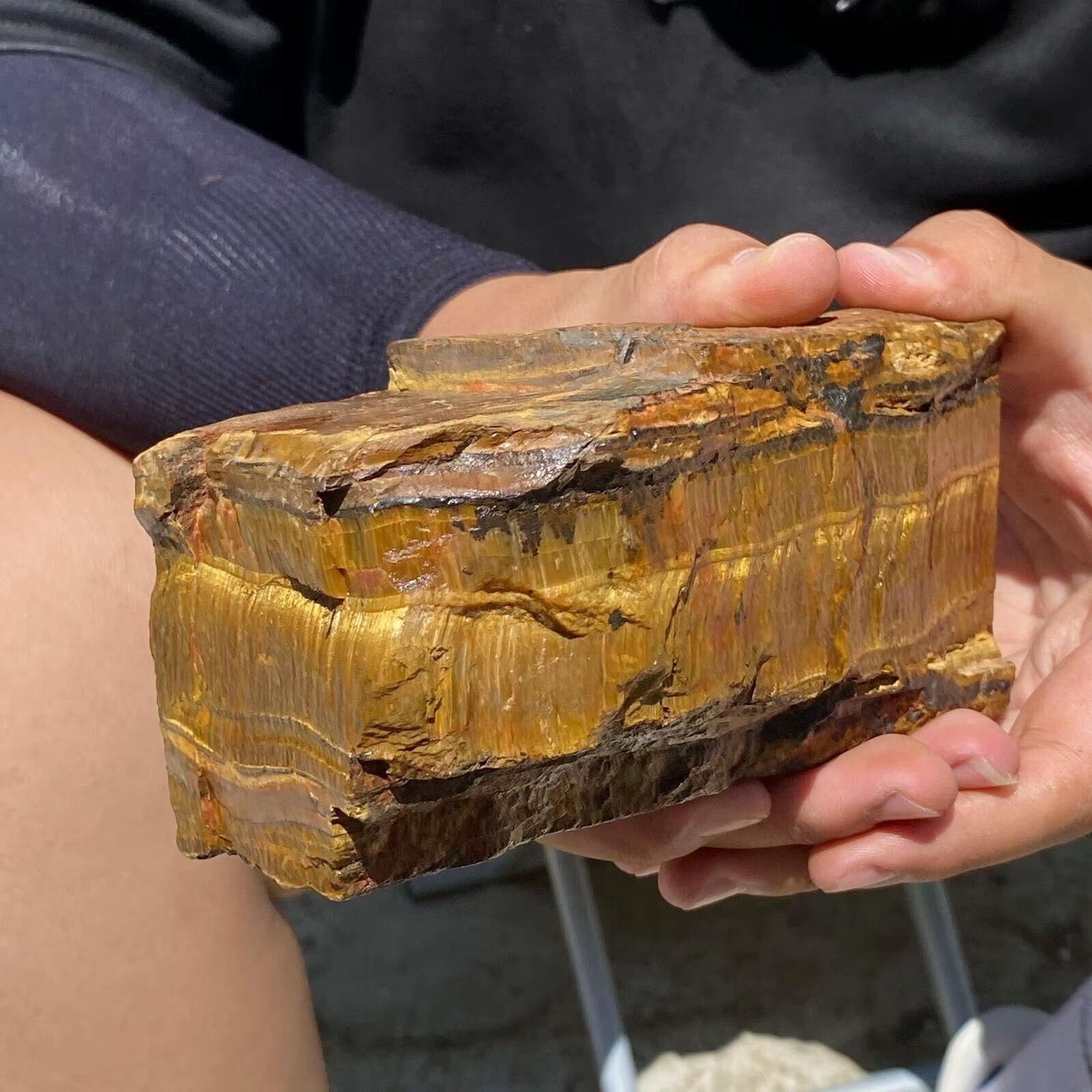 Natural Yellow Tiger’S Eye Quartz Crystal Specimen Mineral Healing