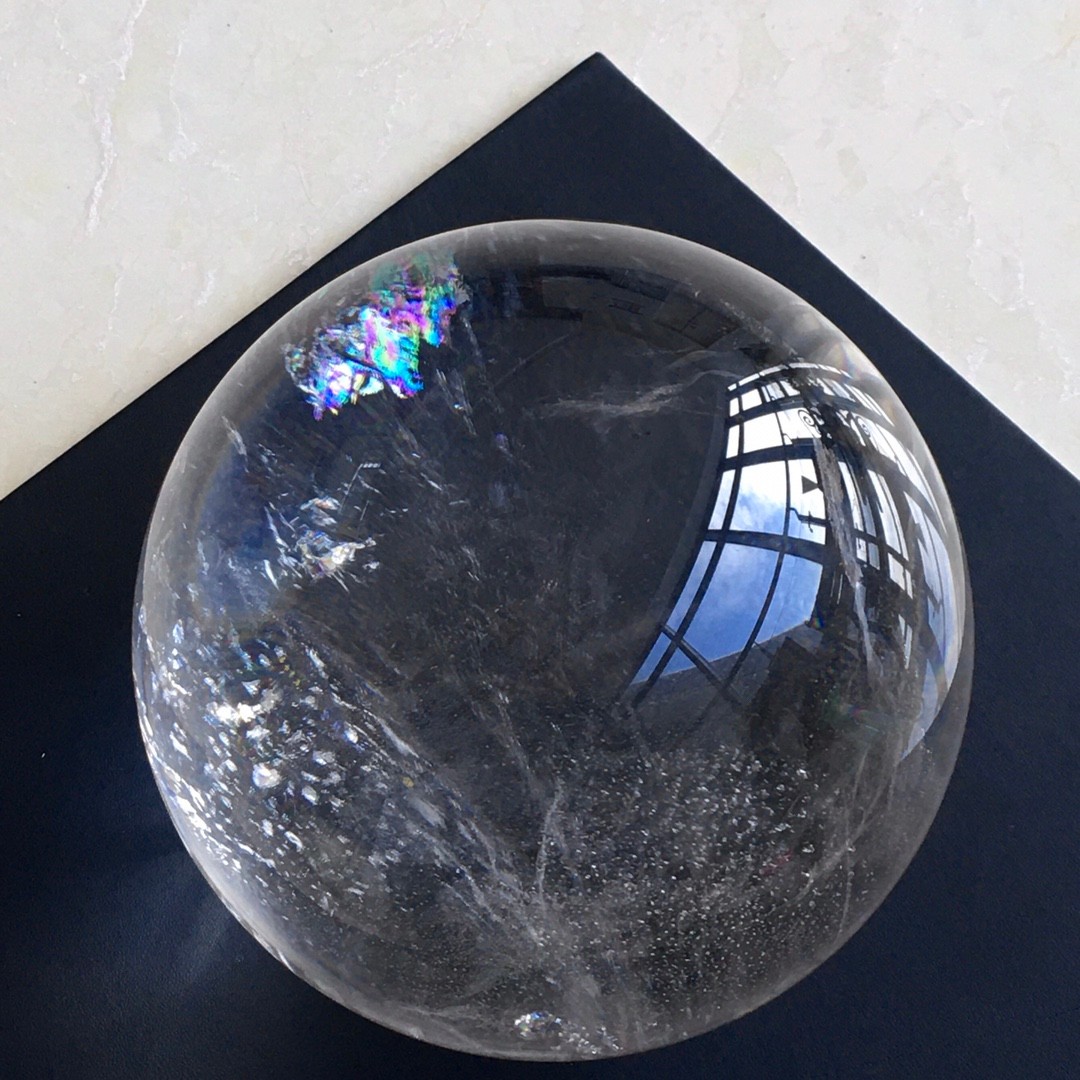 14LB Natural Clear Quartz Sphere Large Crystal Ball Reiki Healing