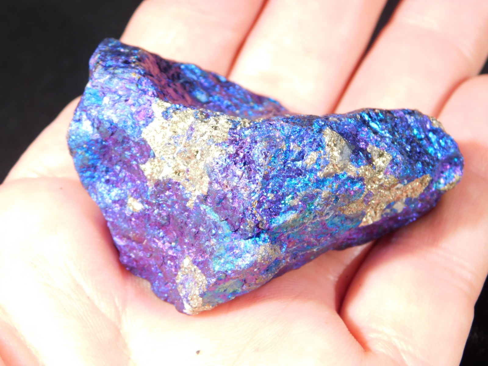 Bright IRIDESCENT Peacock Copper Chalcopyrite or Peacock Ore Mexico 122gr