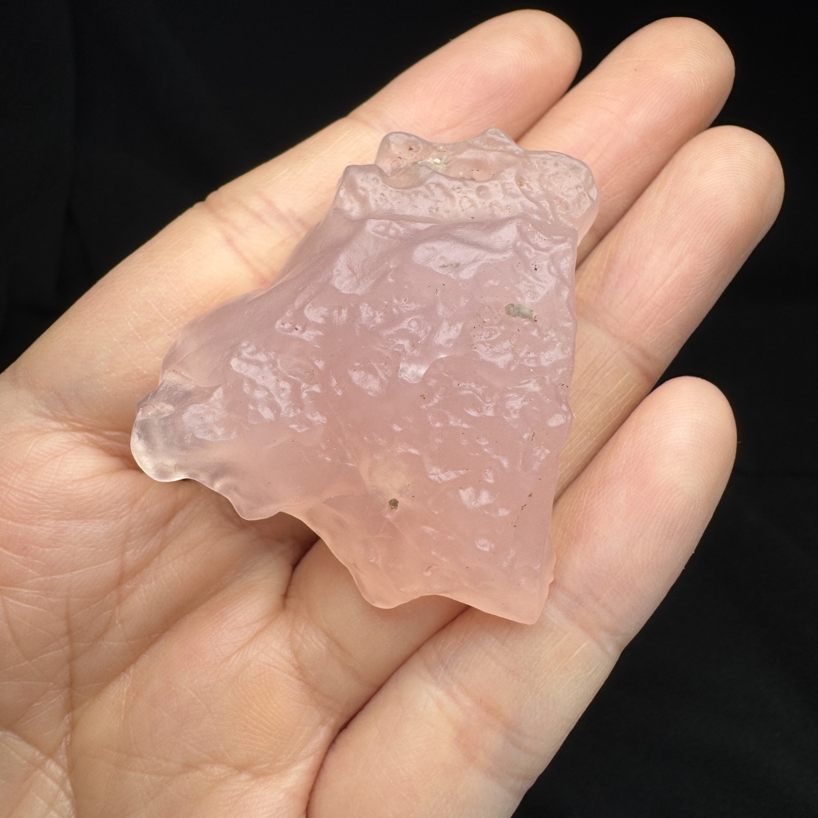 4.4cm/32g Raw & Natural Alxa Gobi Icy-Pink Agate, Inner Mongolia-5920