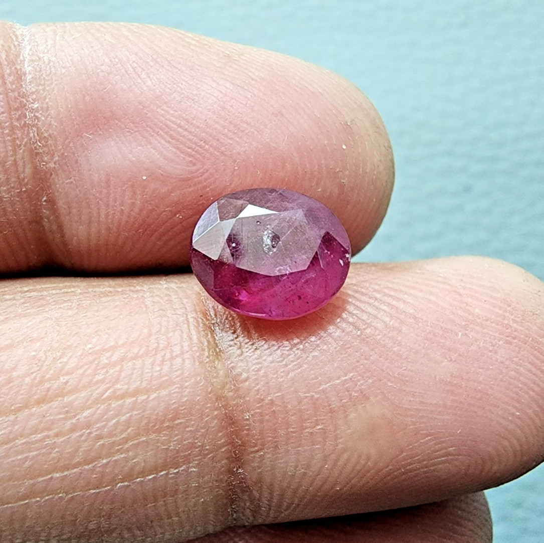Gorgeous Red Ruby Faceted Oval Cut 4.15Ct Loose Gemstone Jewelry Making For Ring