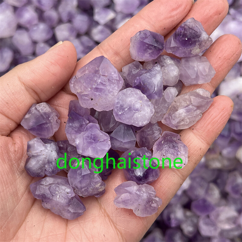 Natural Amethyst Rough Quartz Crystal Mineral Specimens Reiki Healing 8-12pcs