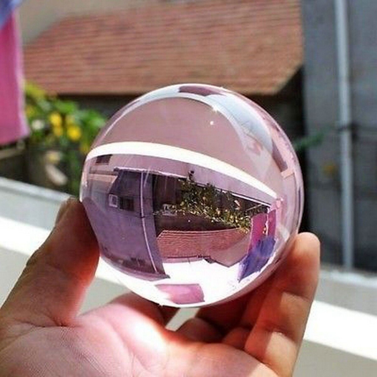 Asian Rare Natural Quartz Clear Magic Crystal Healing Ball Sphere 40mm