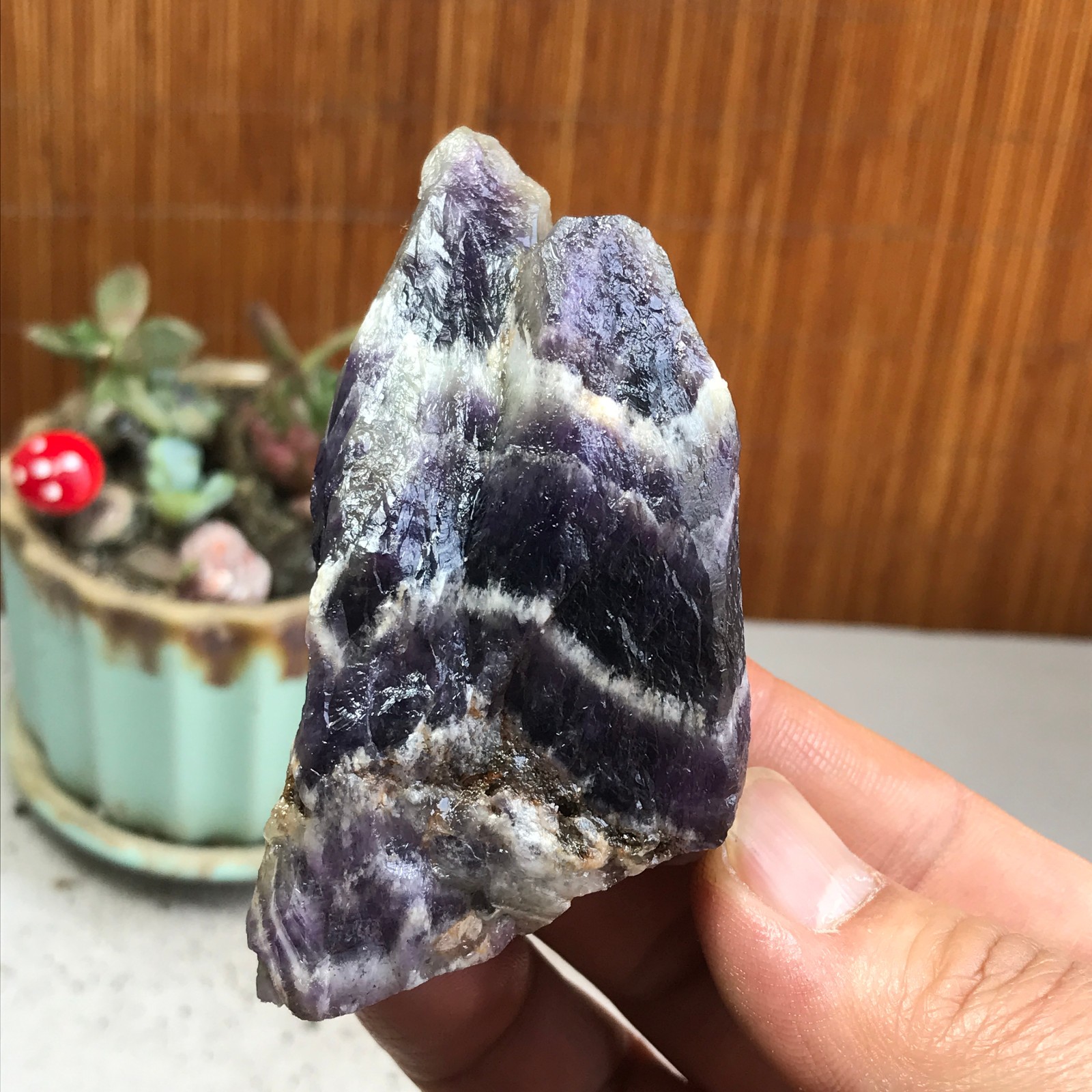 78-40-26mm Natural Dreamy amethyst Crystal gemstone Rough Mineral Specimen A4776