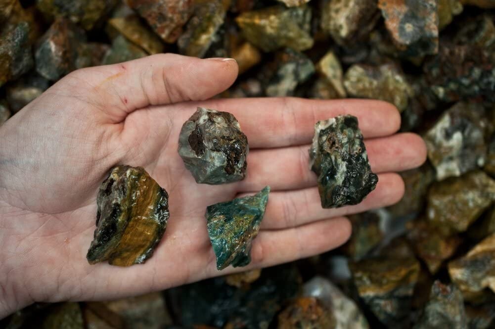 1/2 lb Sea Jasper Rough Stones – Natural Crystal Mineral Rock Specimens Tumbling