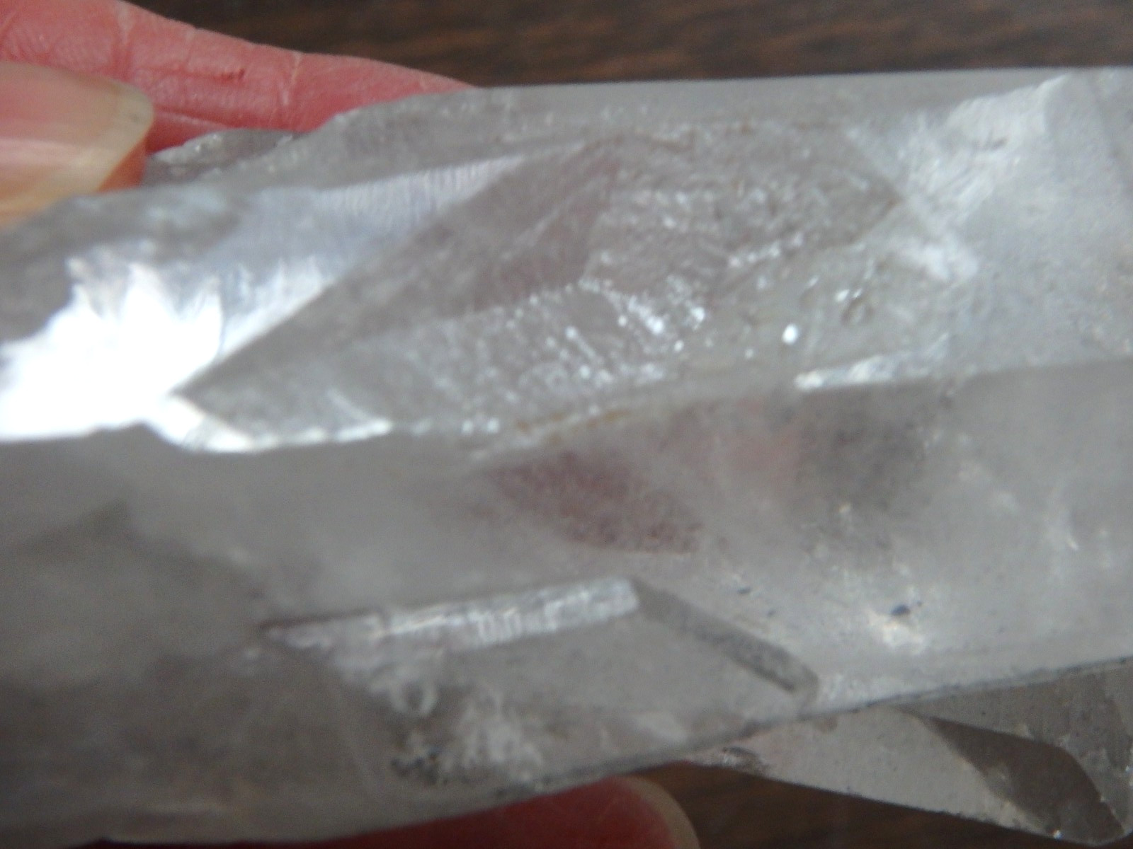 Crystal Twin Quartz Point $43 All Natural with Key Etchings 204.8 grams Rocket