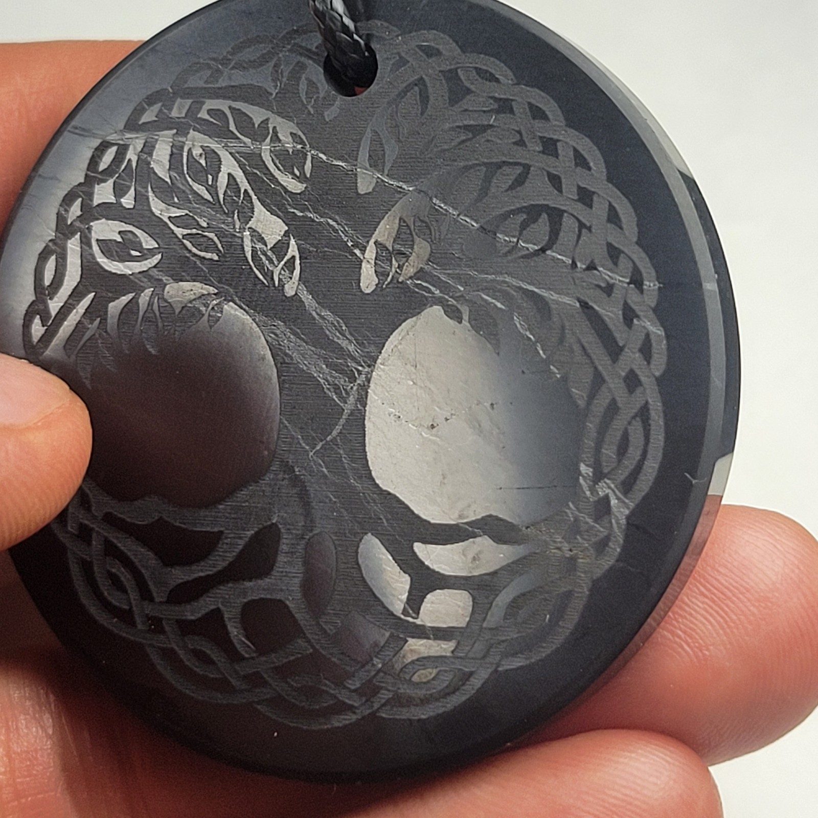 Shungite World Shungite Pendant Engraved Tree of Life – Celtic / 50 mm / 1.96″