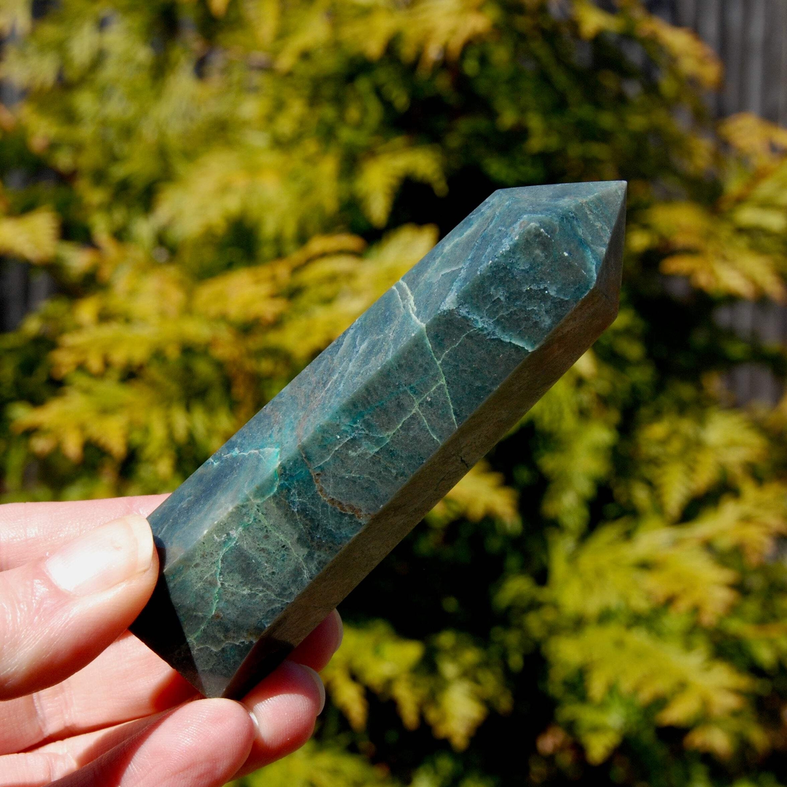 4in 133g Chrysocolla Shattuckite Crystal Tower