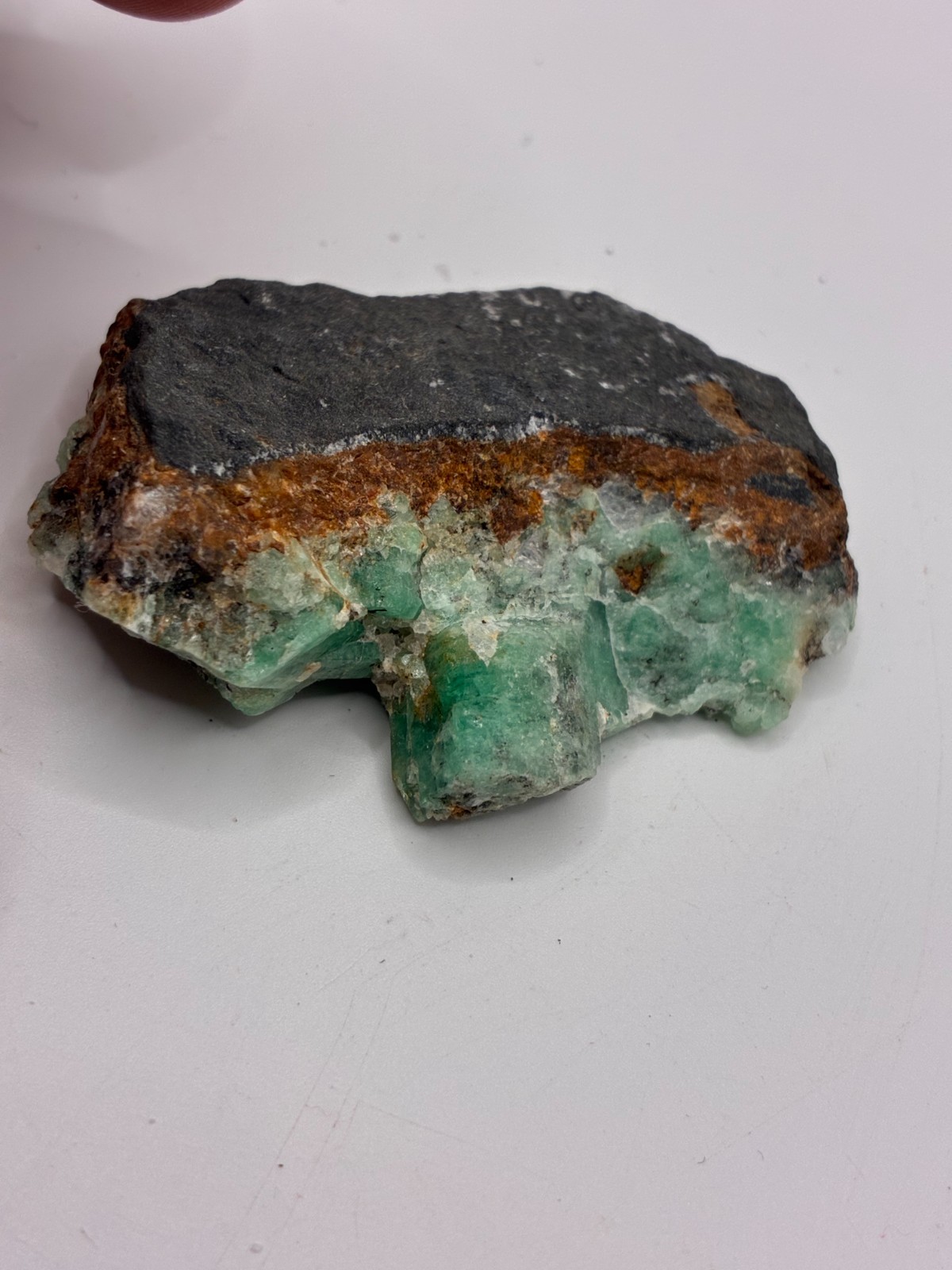 Rough Crystal Colombian Emerald Raw Matrix Collector Piece, Natural Not treament