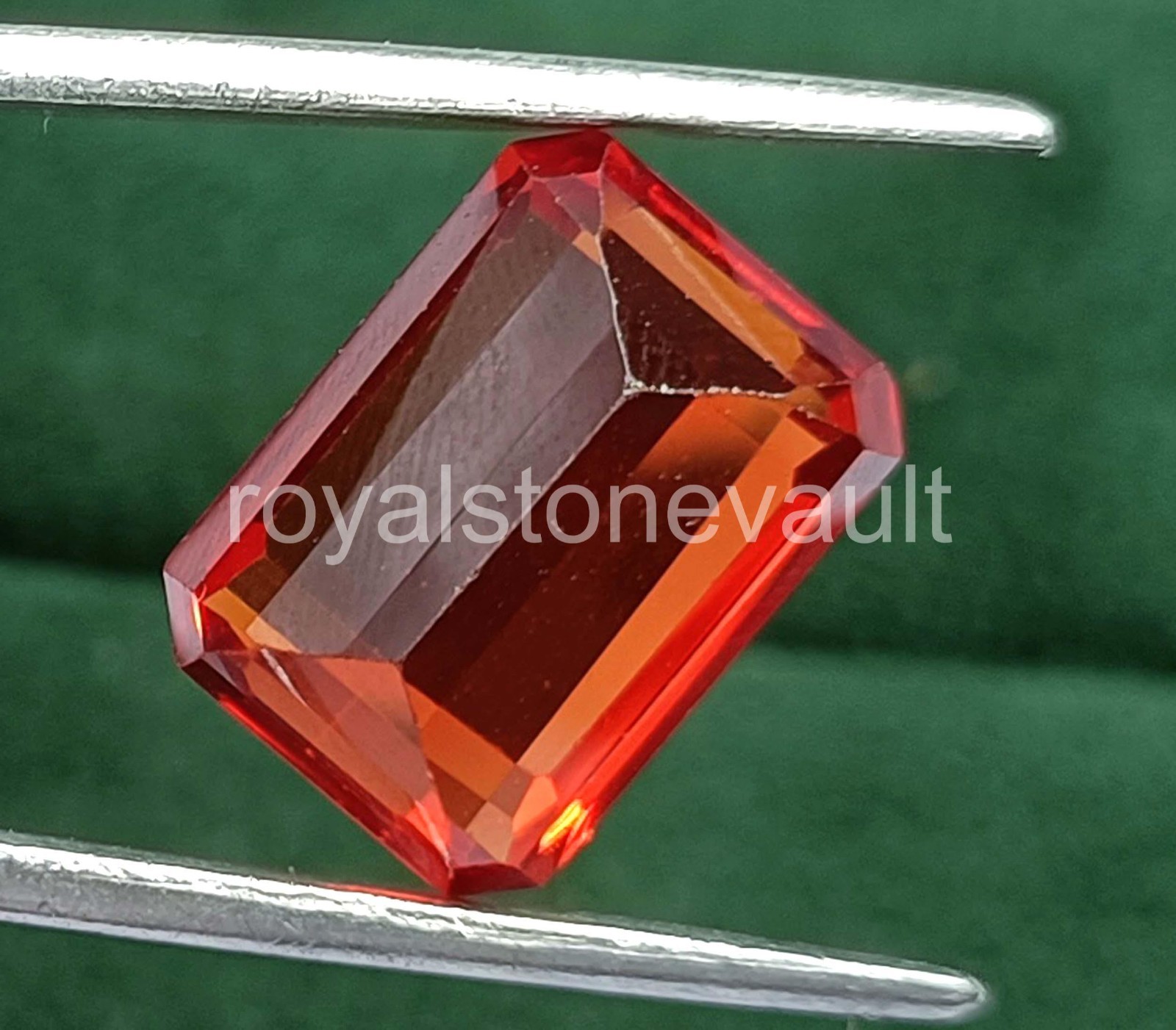 12.30 Ct Natural Orange Sapphire Emerald Shape IGL Certified Loose Gemstone 5AOR