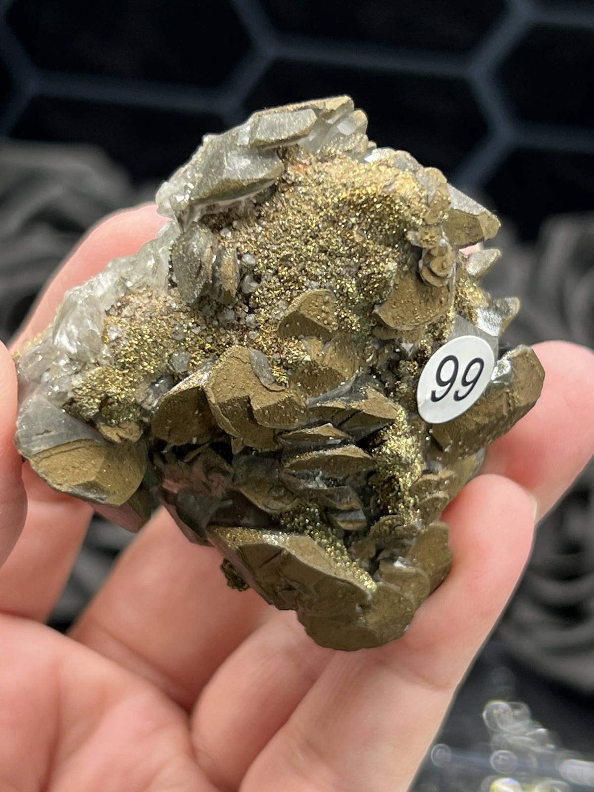 Natural Pyritic “Benz Coin” Calcite Specimen great Formation Free ship & Gift