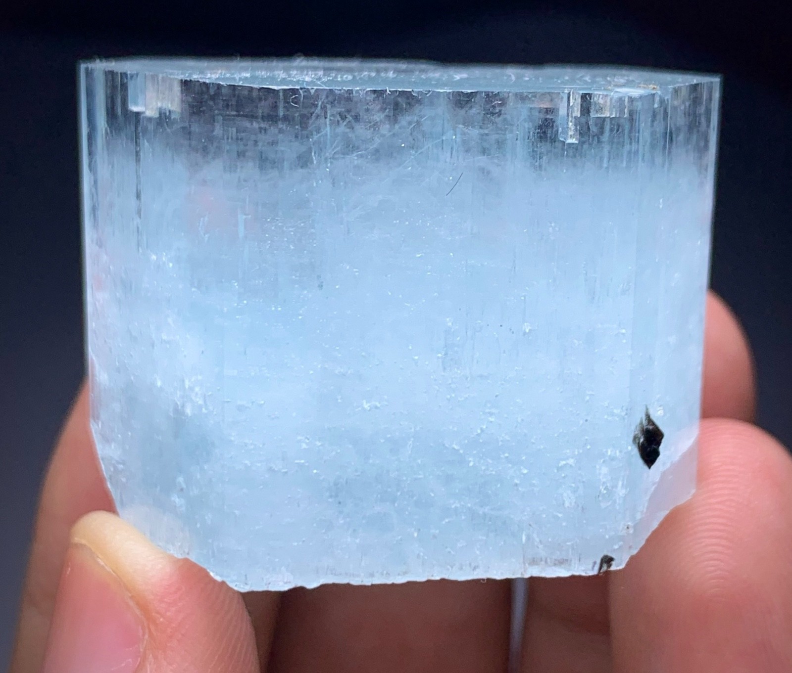 266 Carat Aquamarine crystal With Black Tourmaline from Skrdu Pakistan