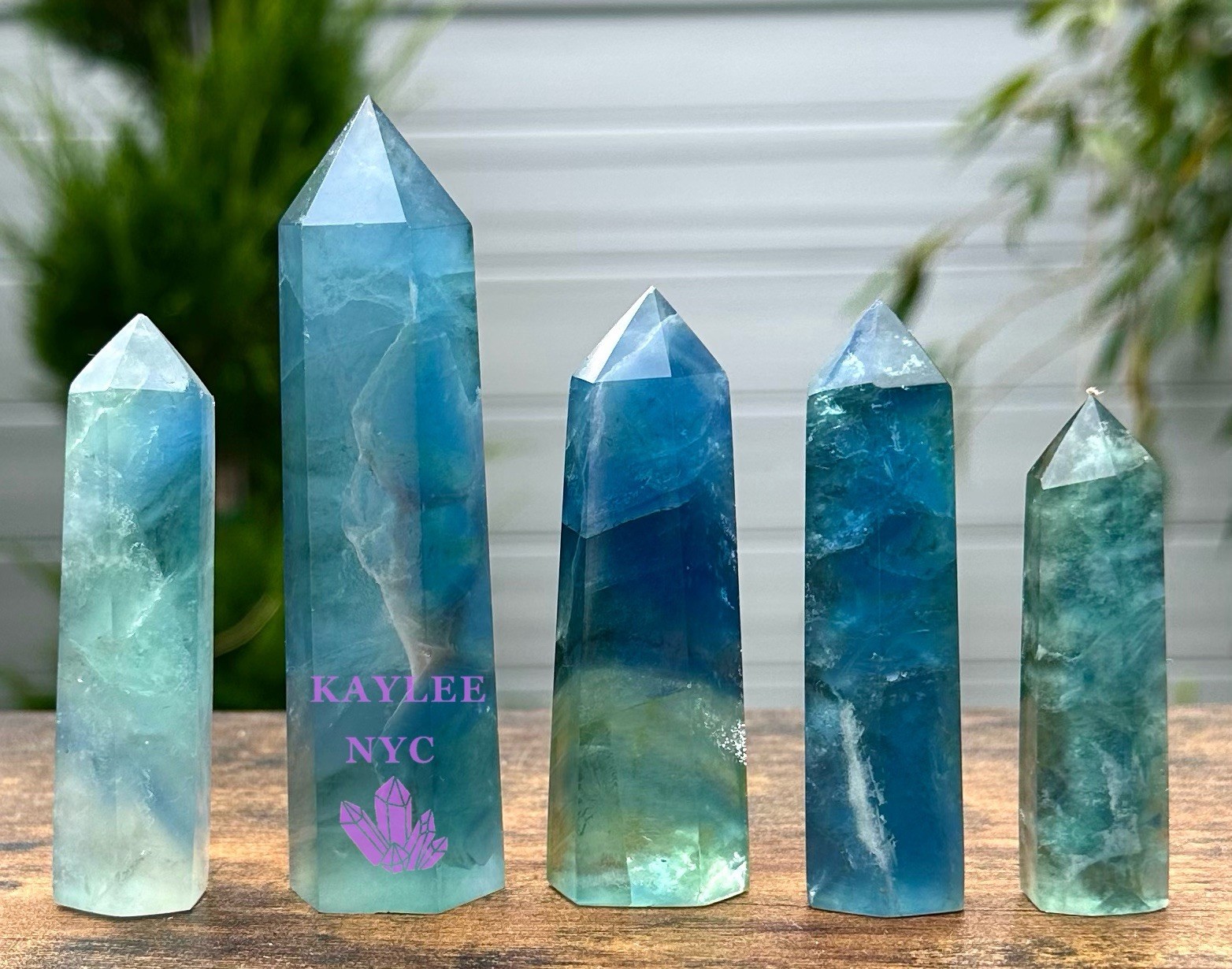 Wholesale Lot 1 Lb Blue Fluorite Tower Obelisk Tower Point Natural Crystal