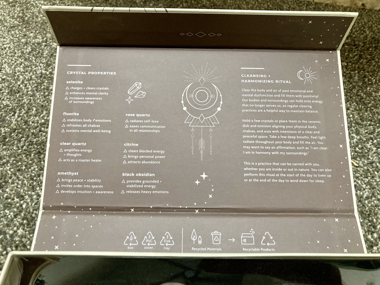 NEW Ritual Kit Fresh Start Cleanse & Harmonize Crystals 7 PC Set Chakra Energy