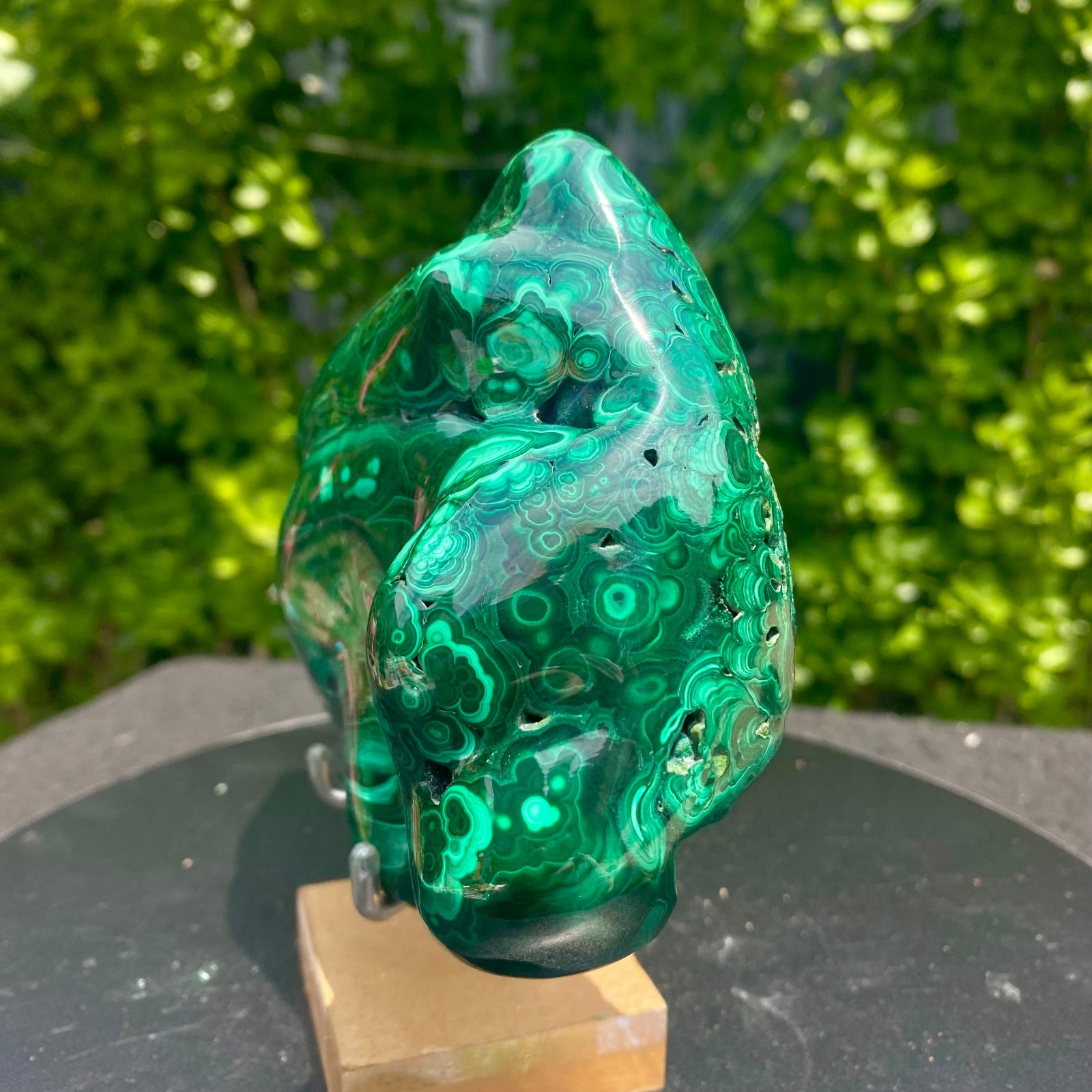 2.09LB Natural glossy Malachite transparent cluster rough mineral sample