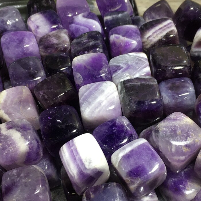 10pcs Dream Amethyst stone Square shape Stone decoration 10-13mm