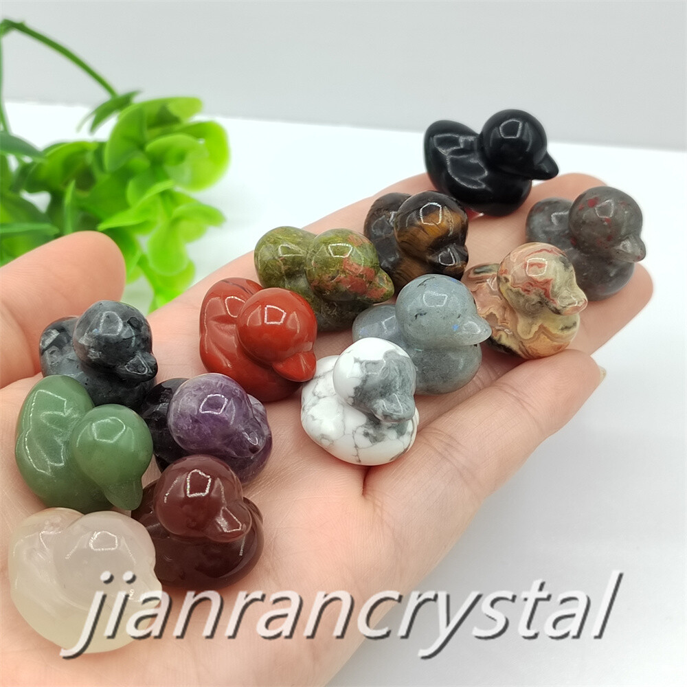 50pcs Mix Natural Quartz Crystal Duck Skull Carved Animal Skull Wholesale