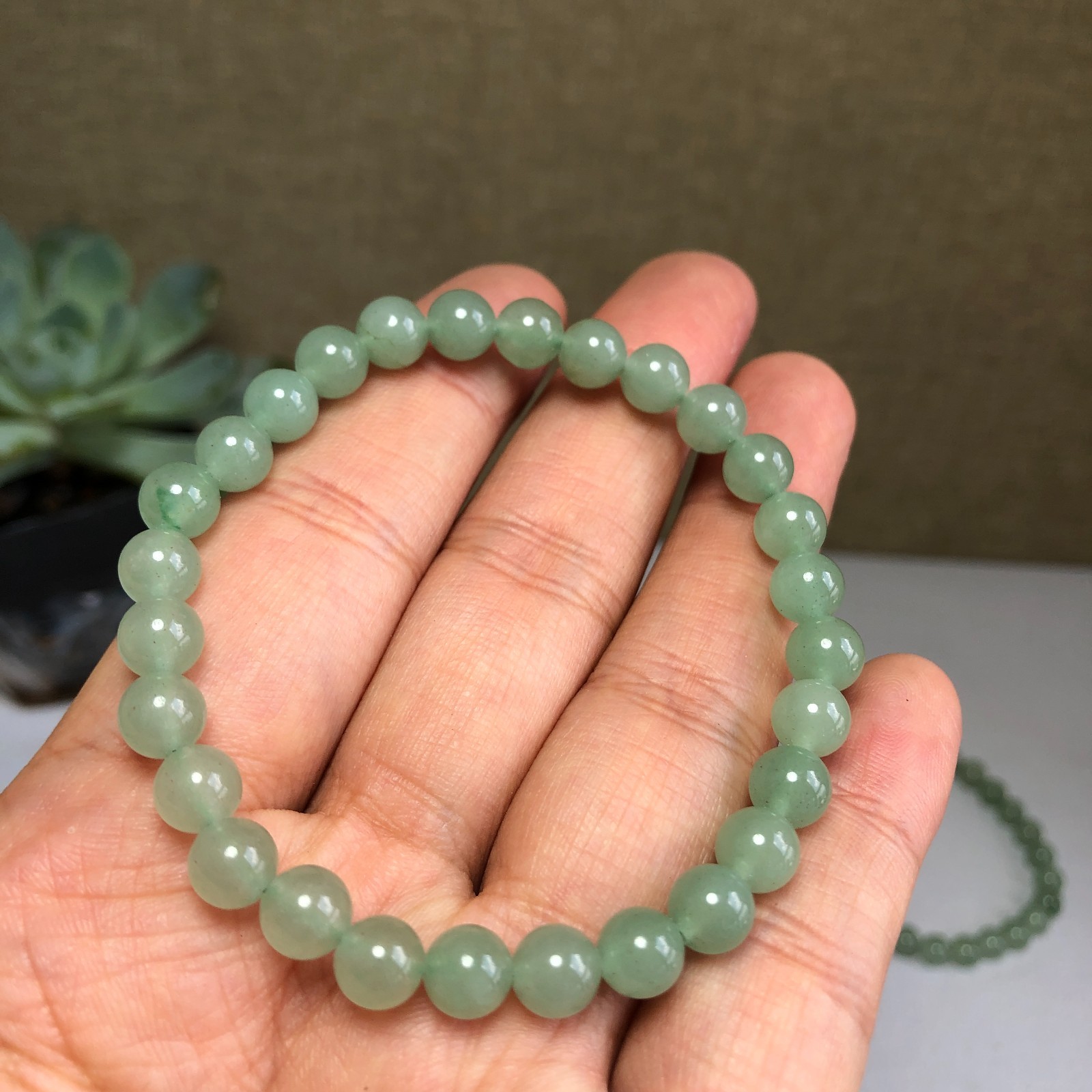 5Pcs Wholesal Natural AVENTURINE Agate Stone bracelets Crystal ball sphere 6mm