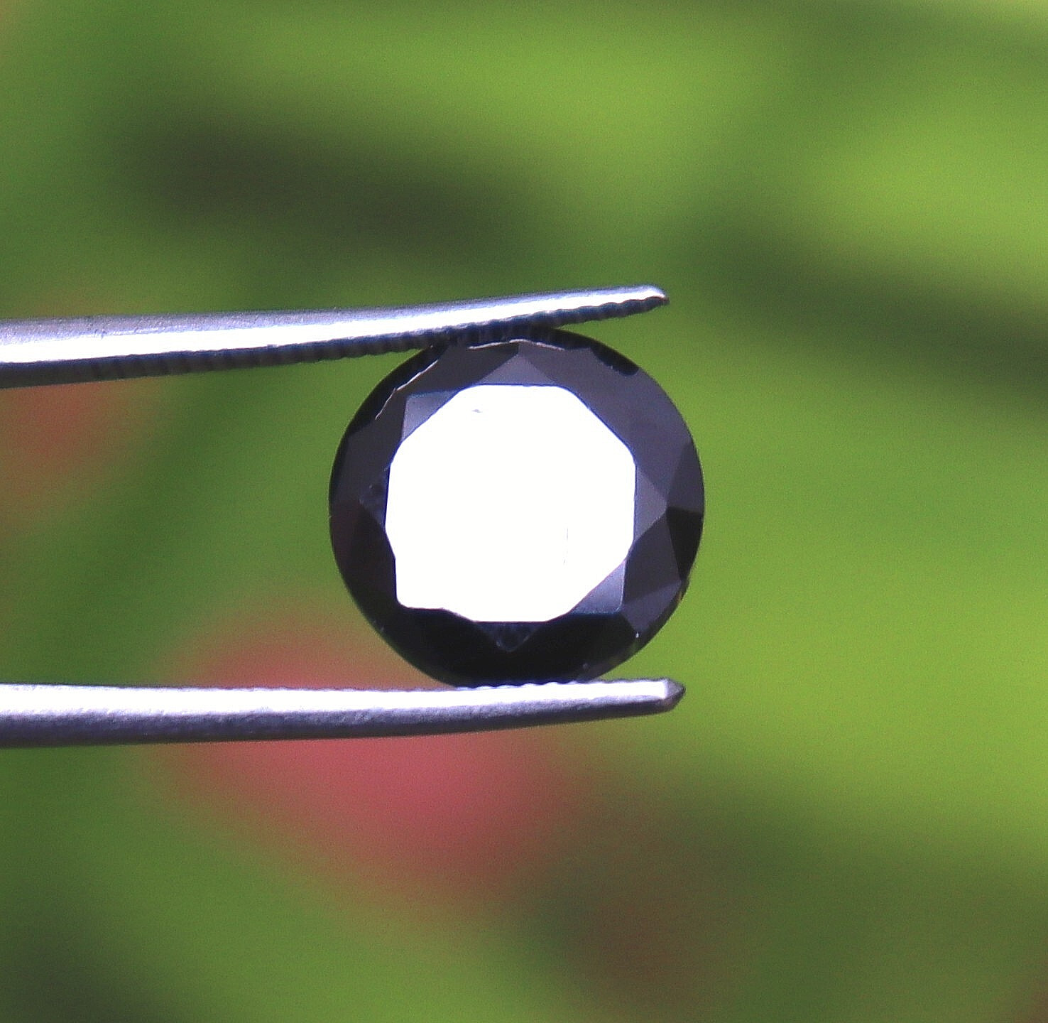 7 Ct Natural Moissanite Black Color Round Cut Certified Loose Gemstone